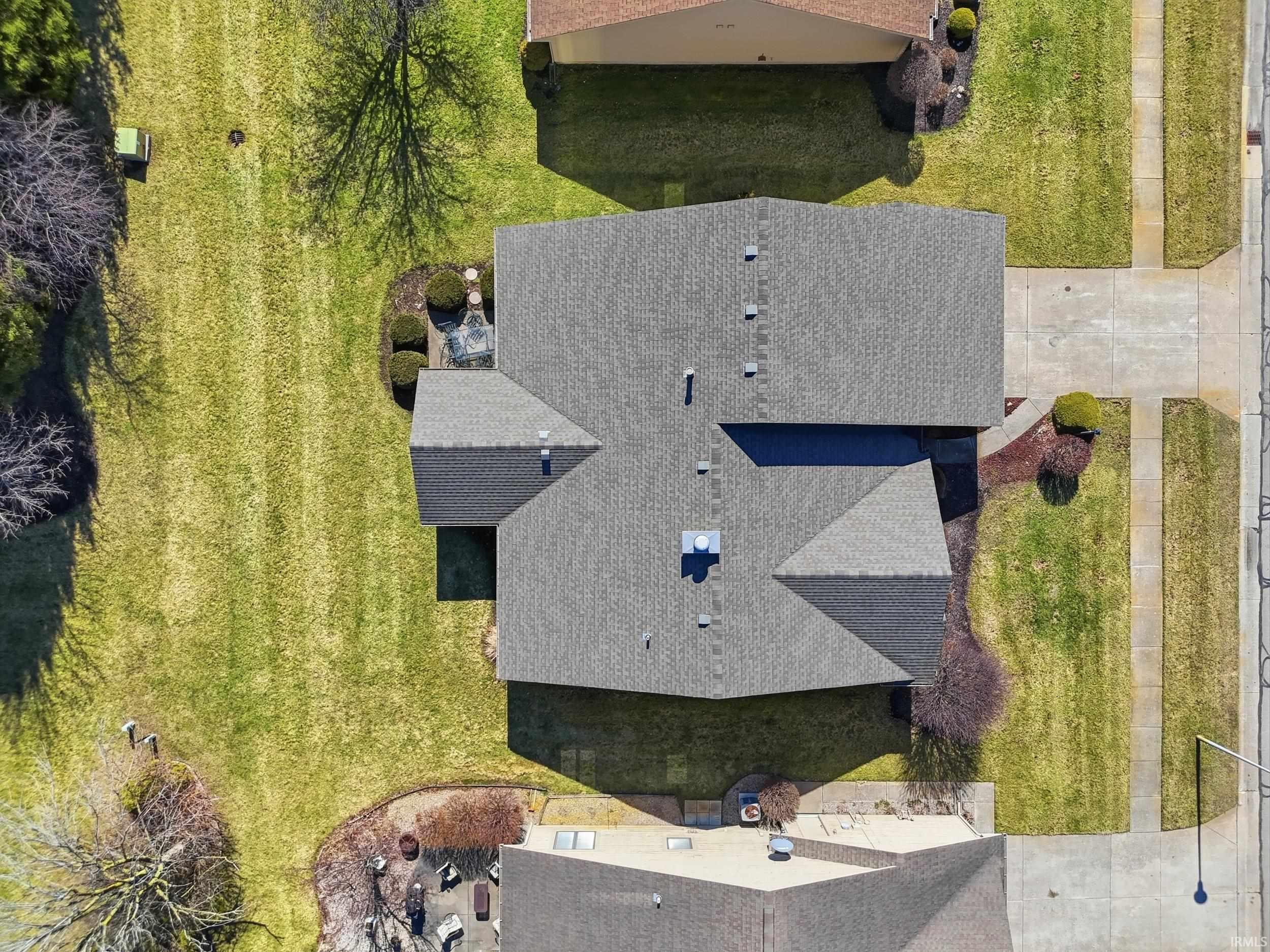 View from above of property