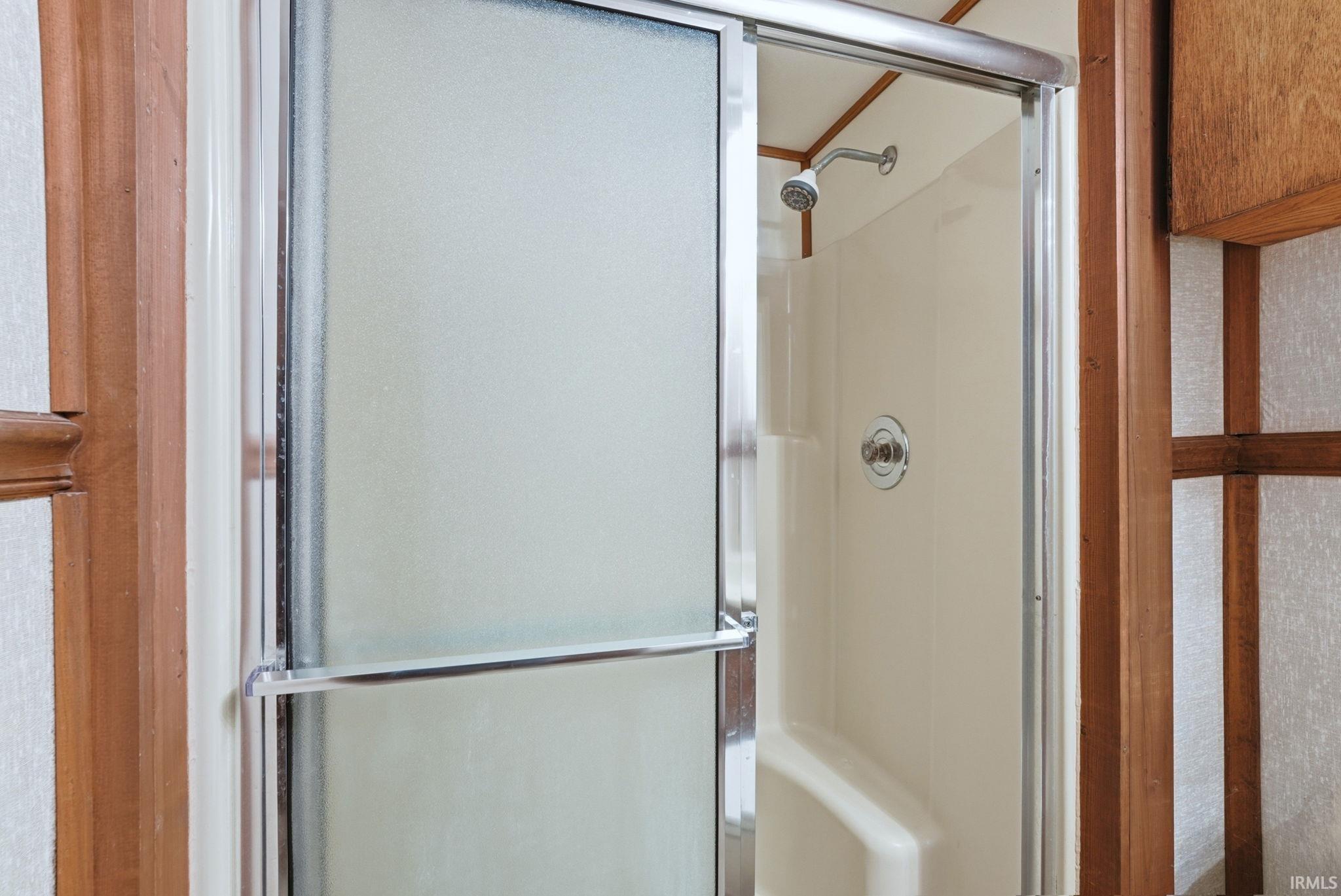 Bathroom with a shower stall