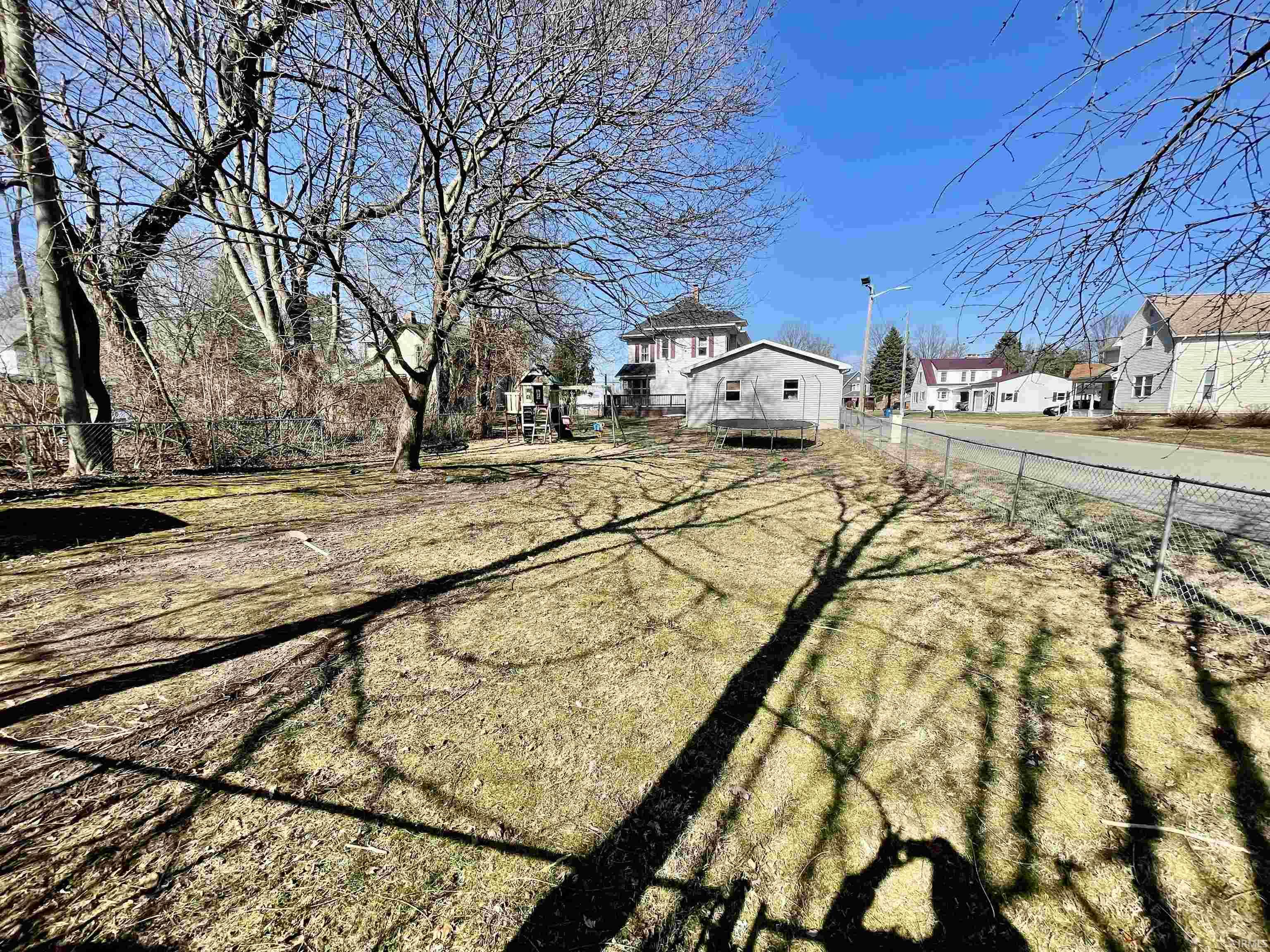Large, fenced in backyard
