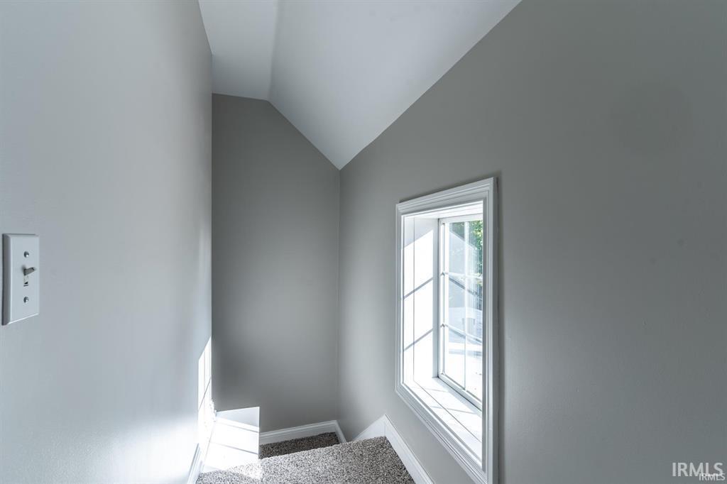 Stairway with baseboards