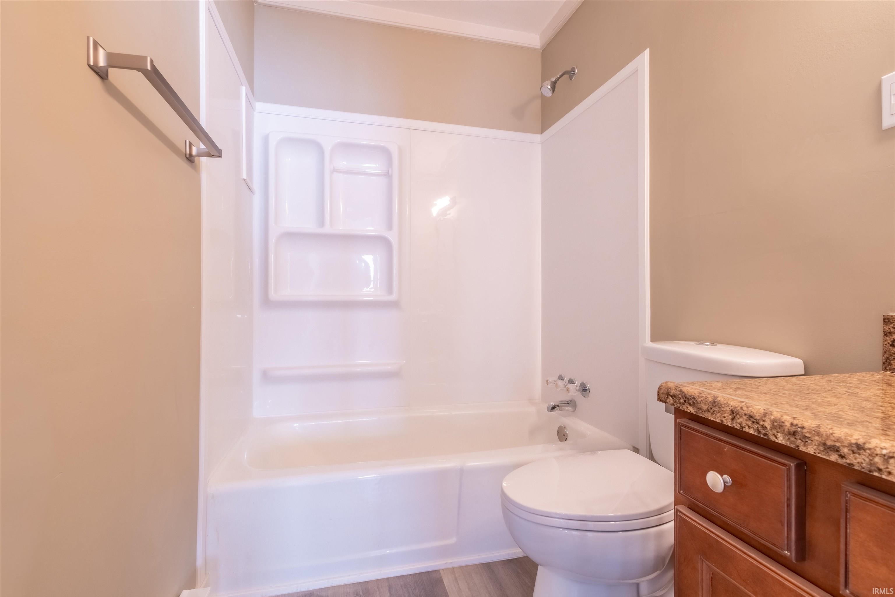 Full bath with vanity and shower / bathtub combination