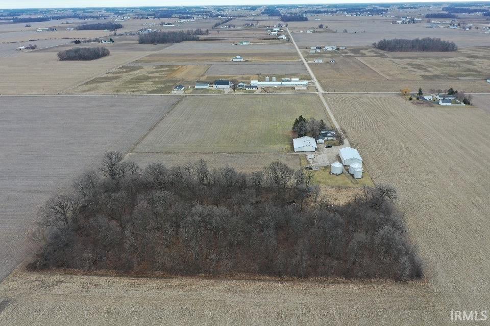 Aerial view of sparsely populated area