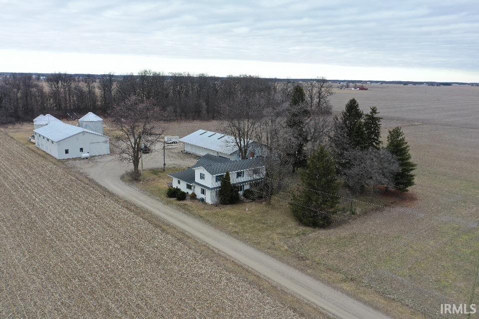 Aerial view of sparsely populated area