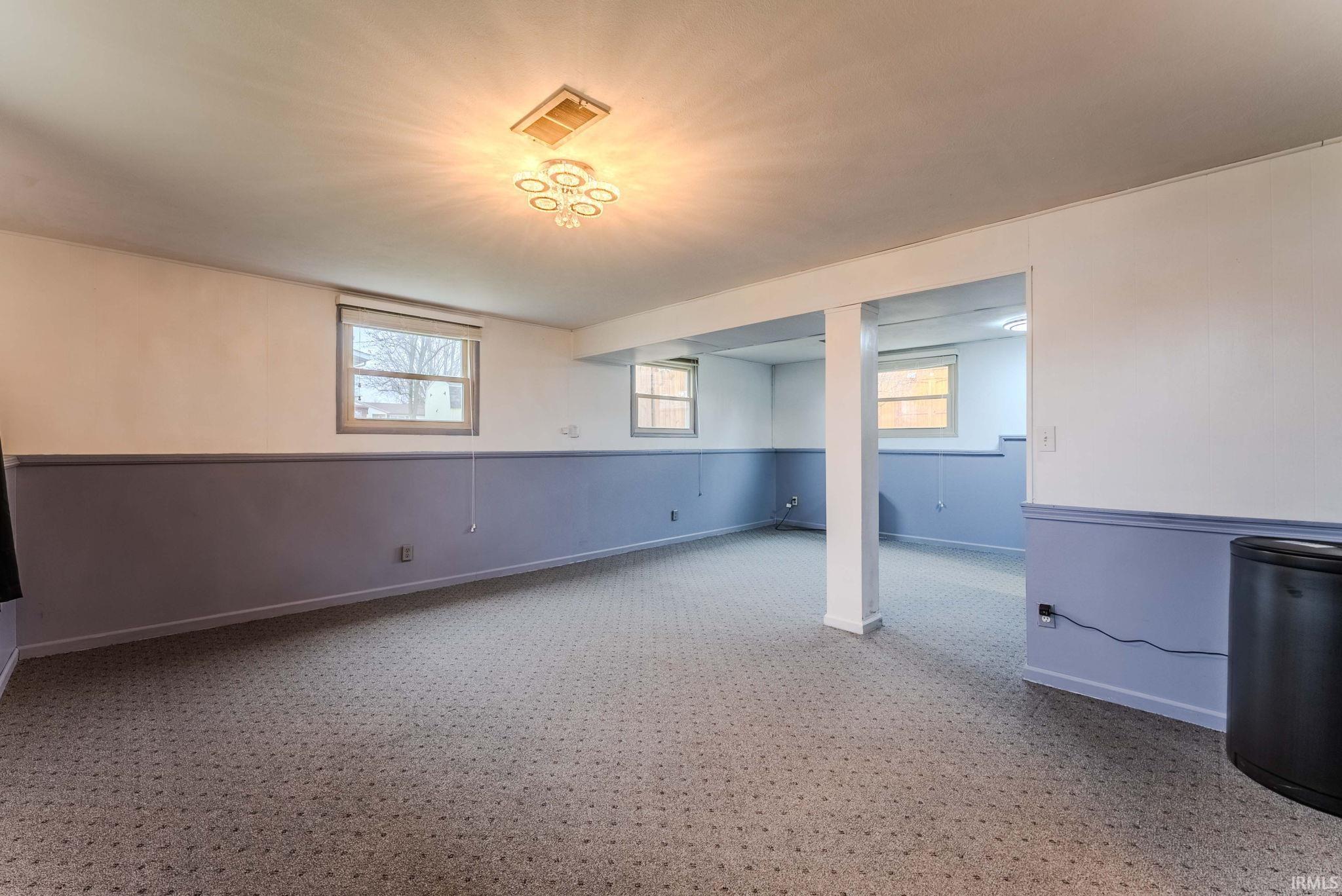 Below grade area with baseboards