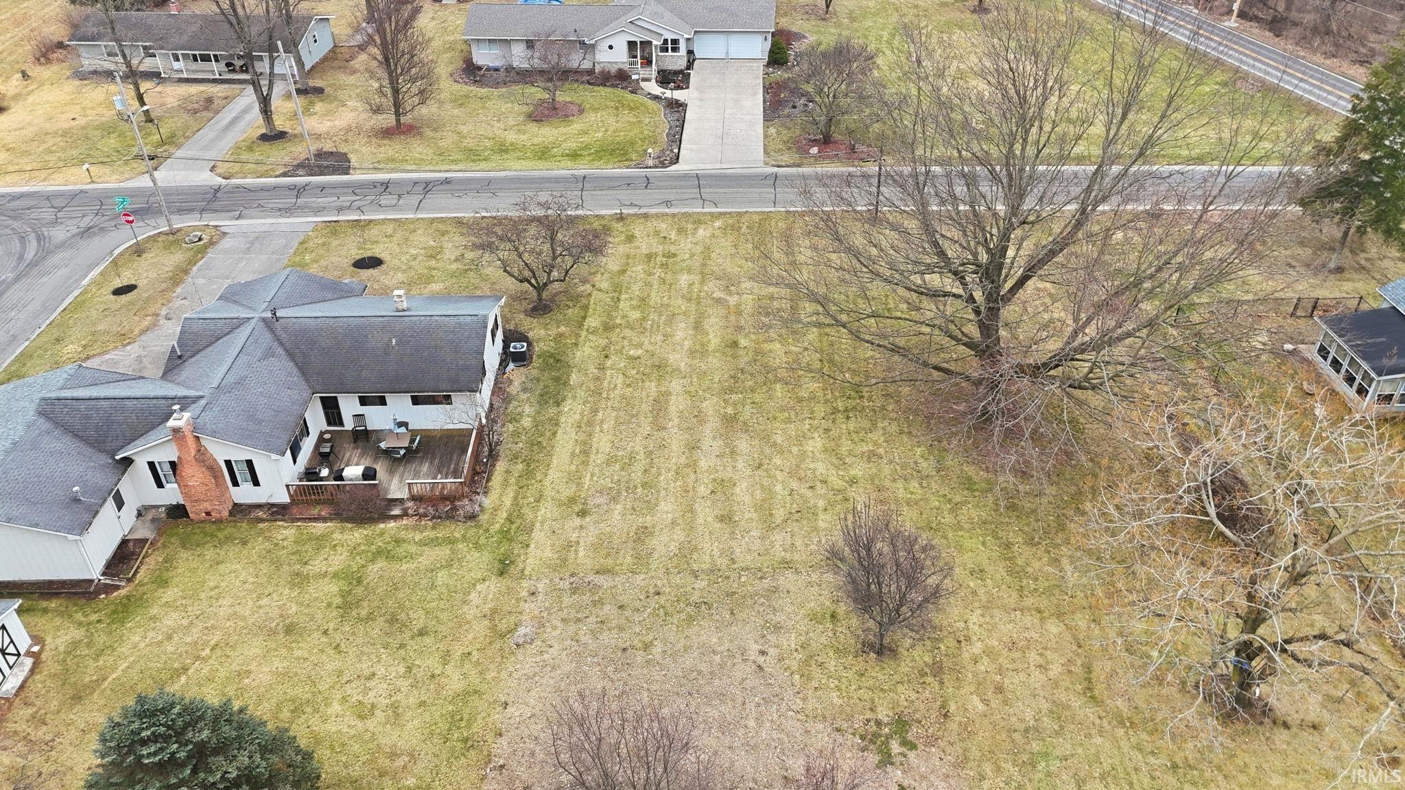 Aerial view of residential area