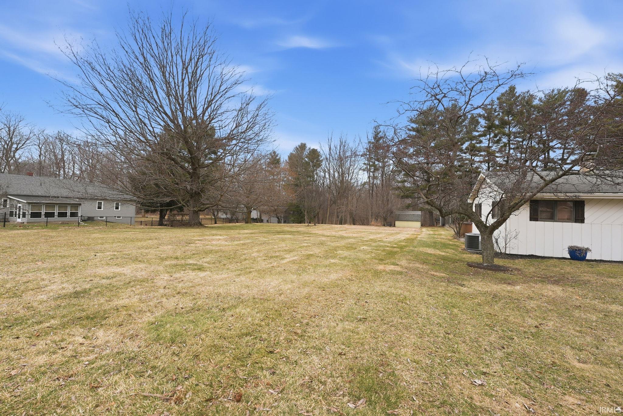 View of grassy yard