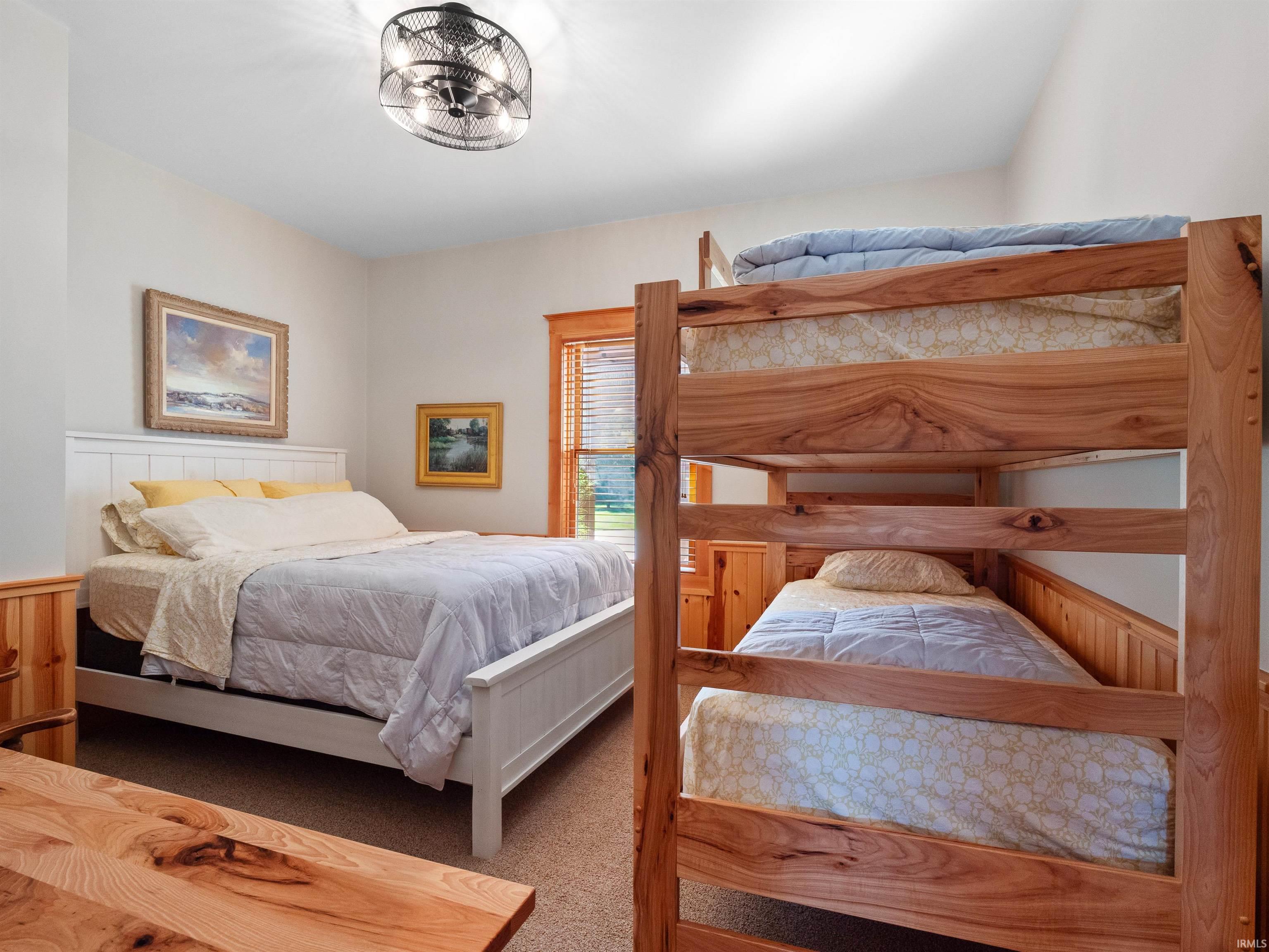 Bedroom featuring carpet