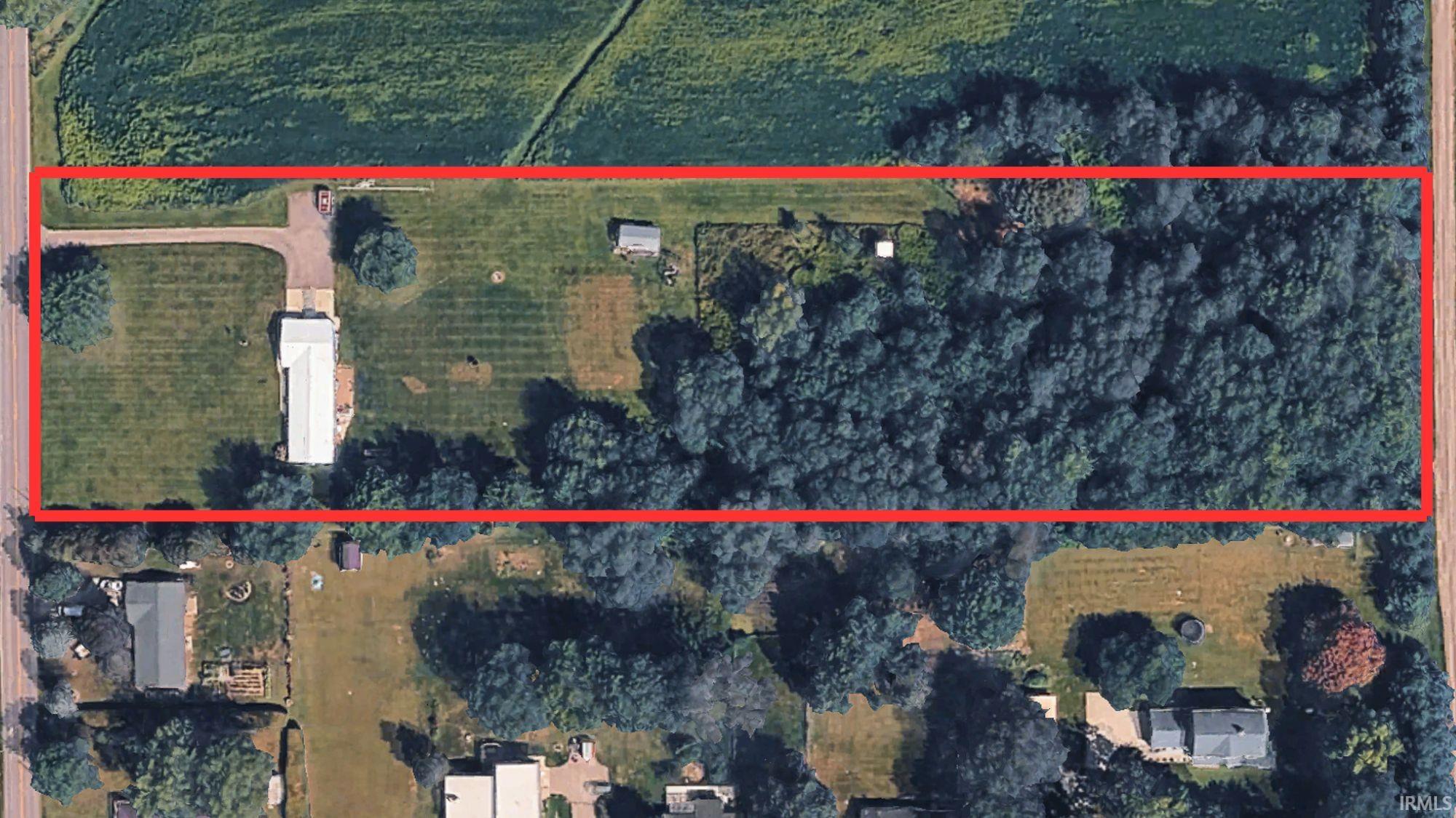 Aerial view of property's location featuring property boundaries highlighted