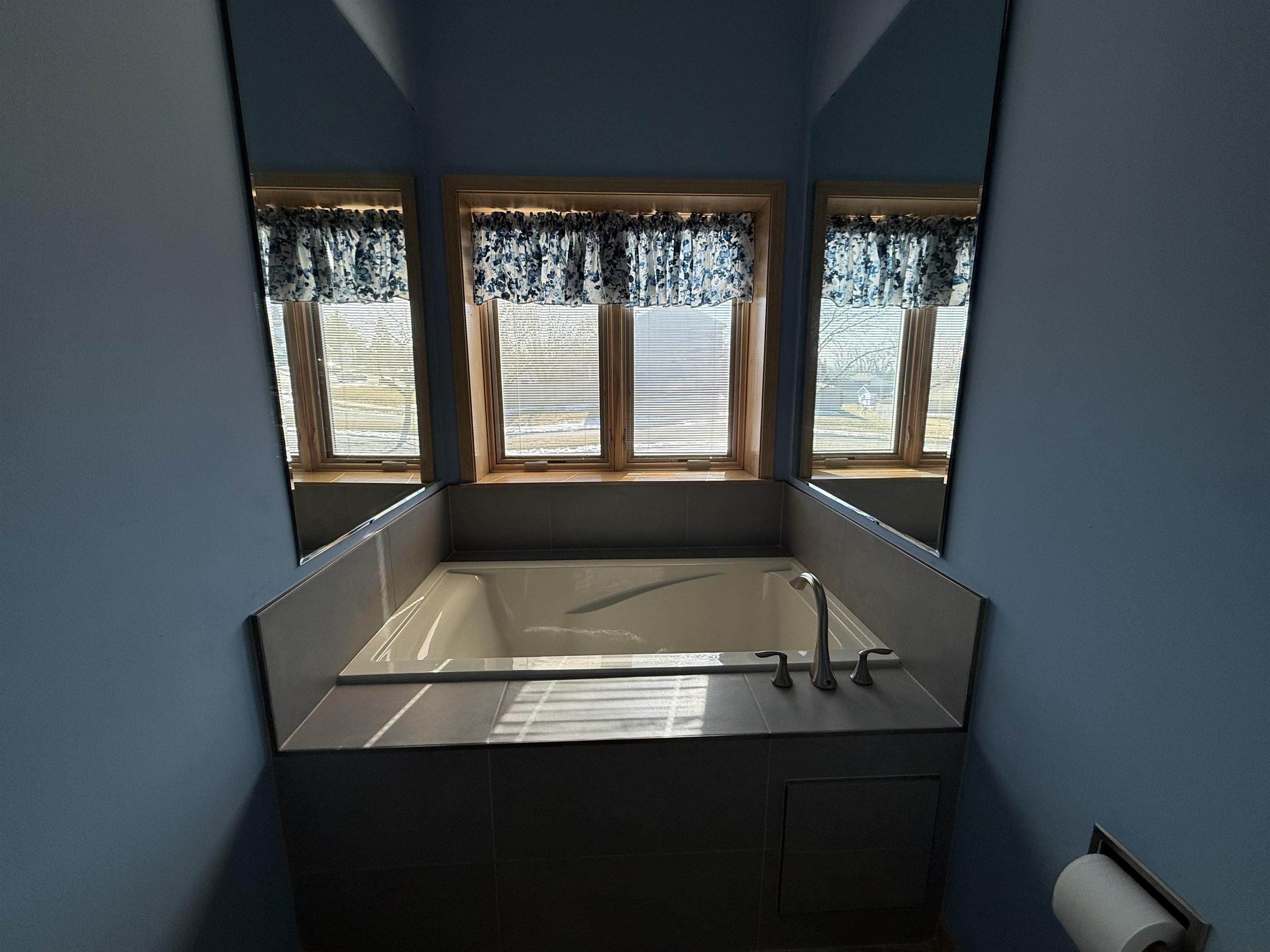 Bathroom with a garden tub