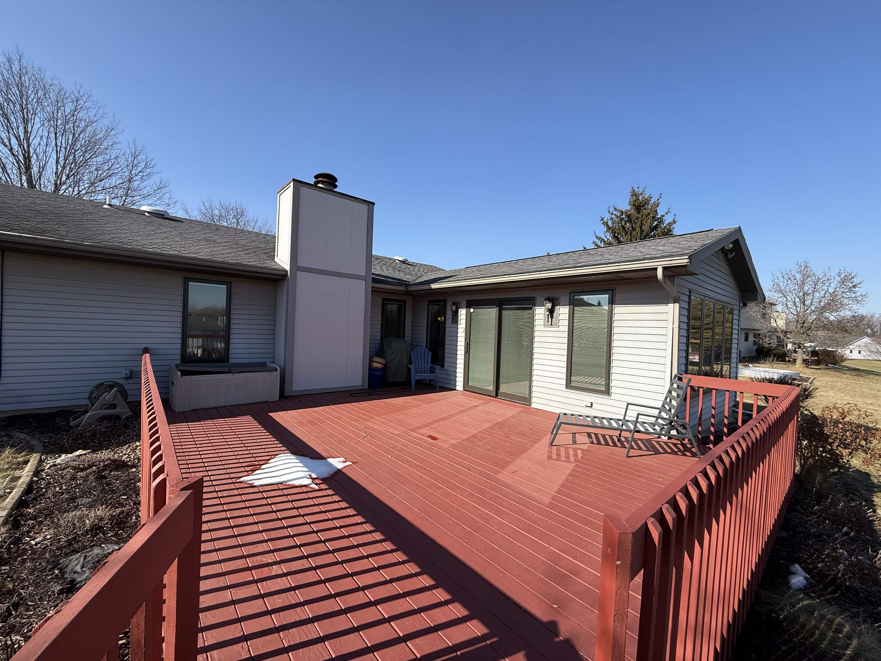 View of wooden deck