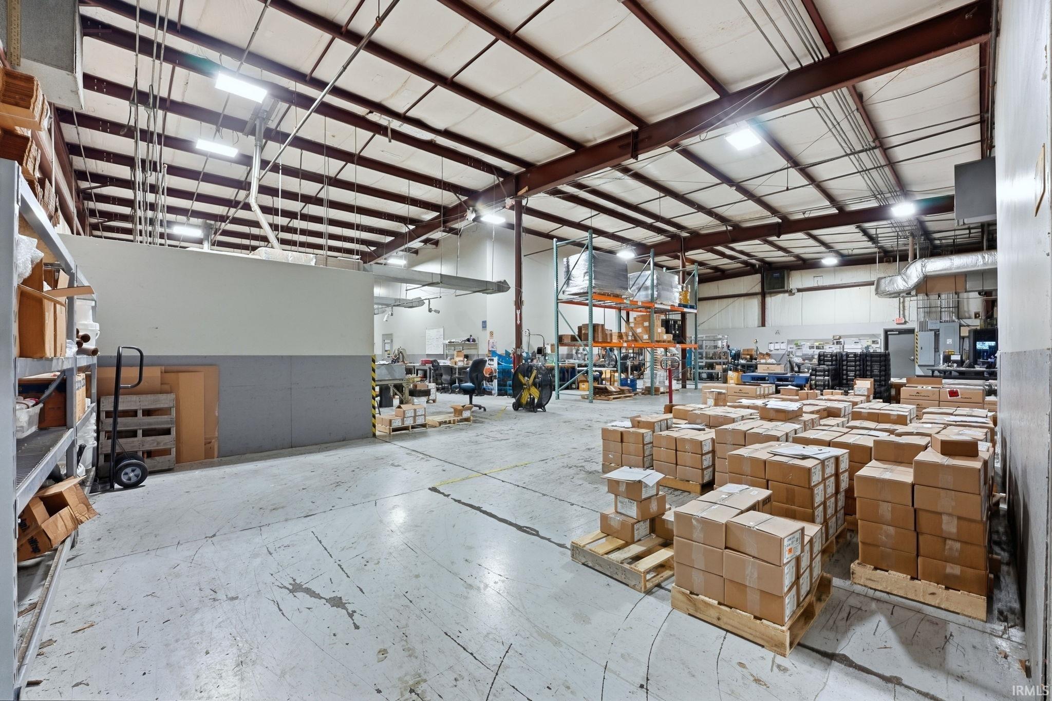 Garage featuring a workshop area
