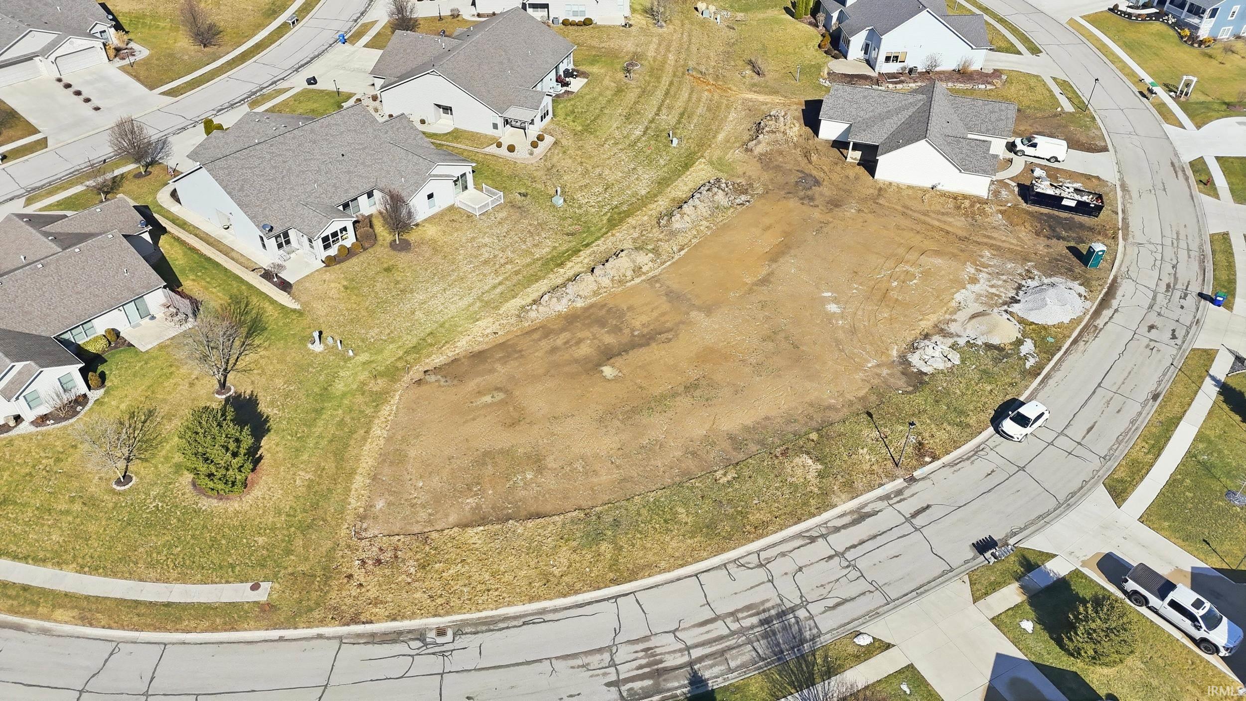Aerial view of residential area