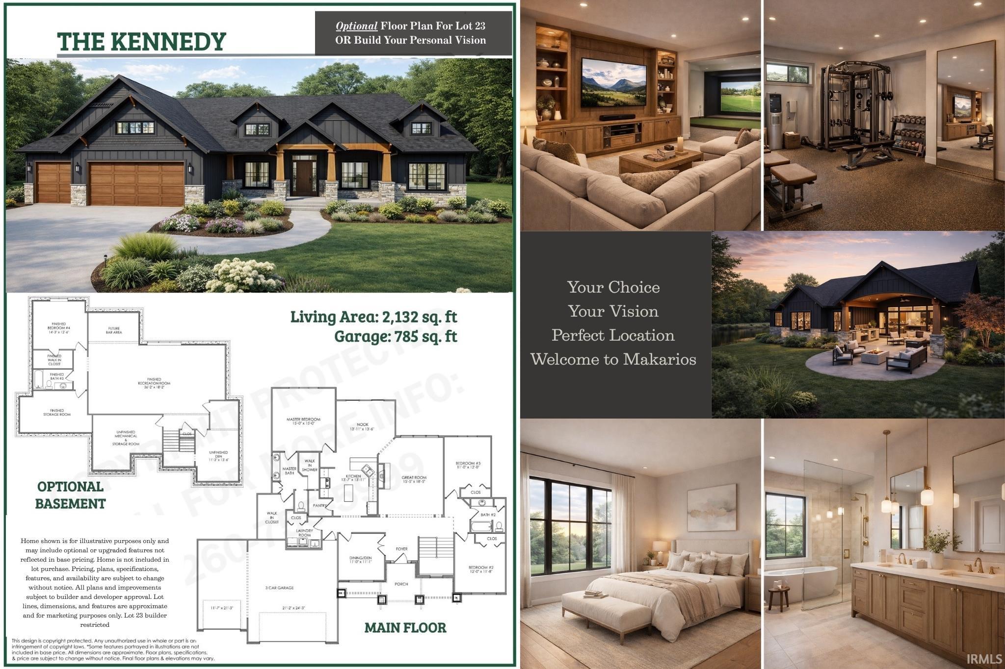 View of marketing collateral with multiple images