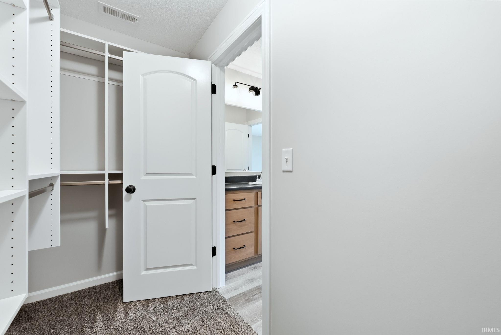 View of walk in closet
