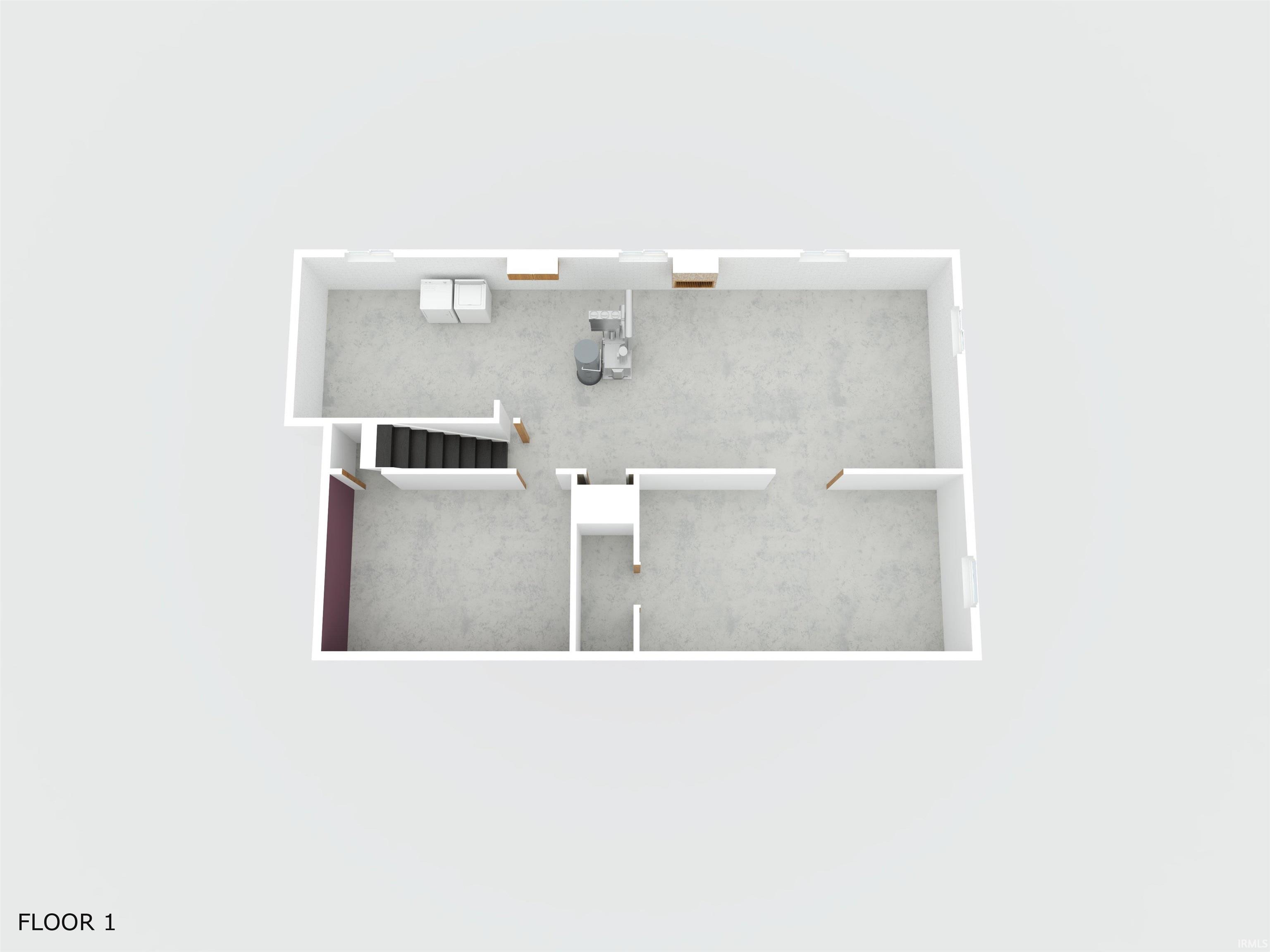 2 Partially finished rooms on the south side