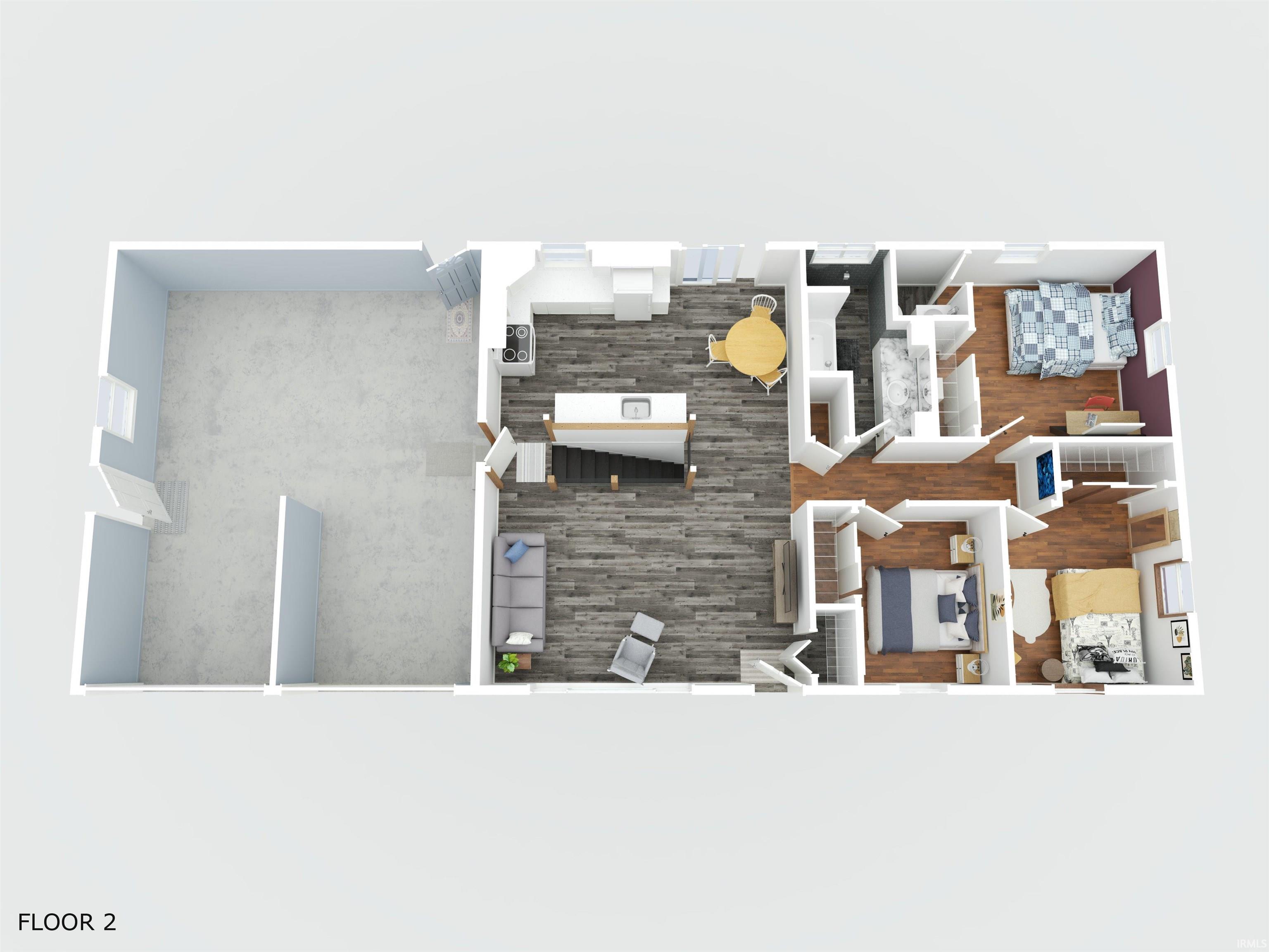 Kitchen, Dining Area, Living Room, 3 Bedrooms, 1 Full, 1 Half Bath, Garage