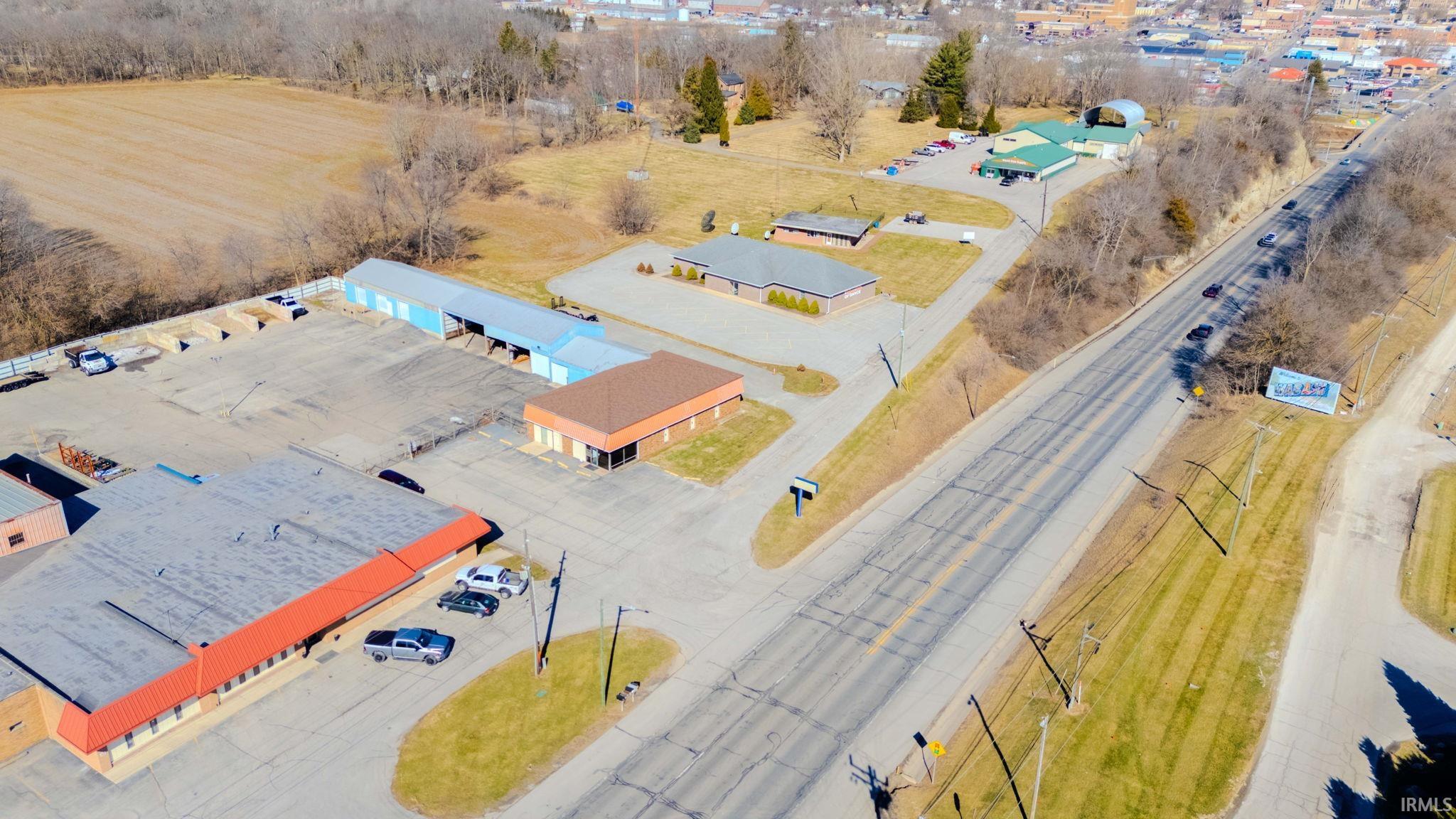 Drone / aerial view of industrial structures