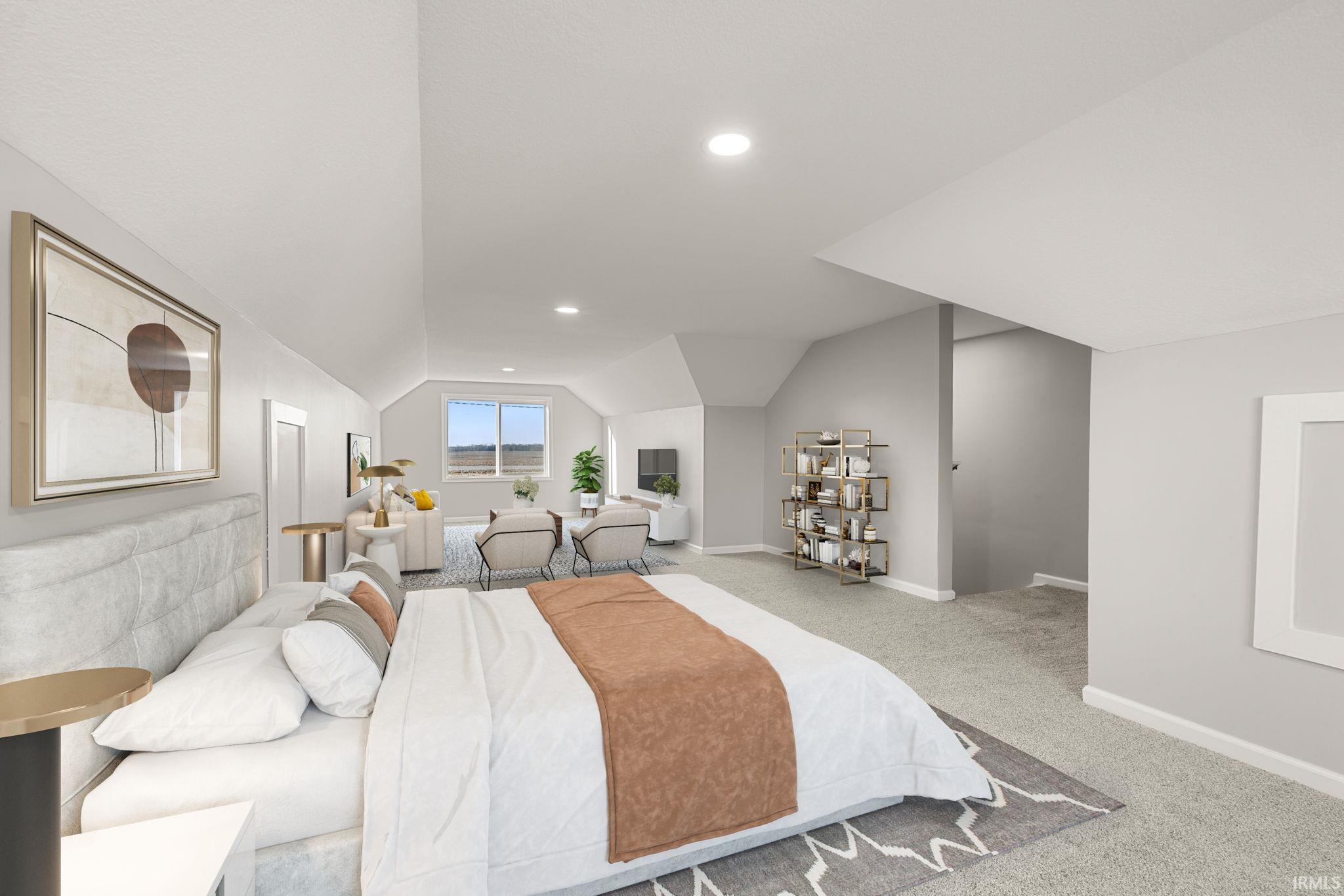 Virtually staged bedroom