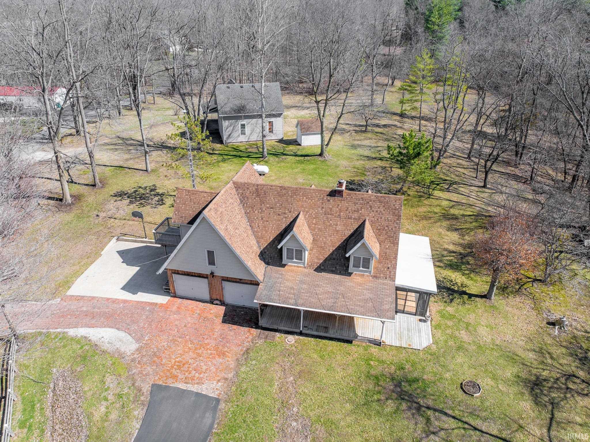 View from above of property