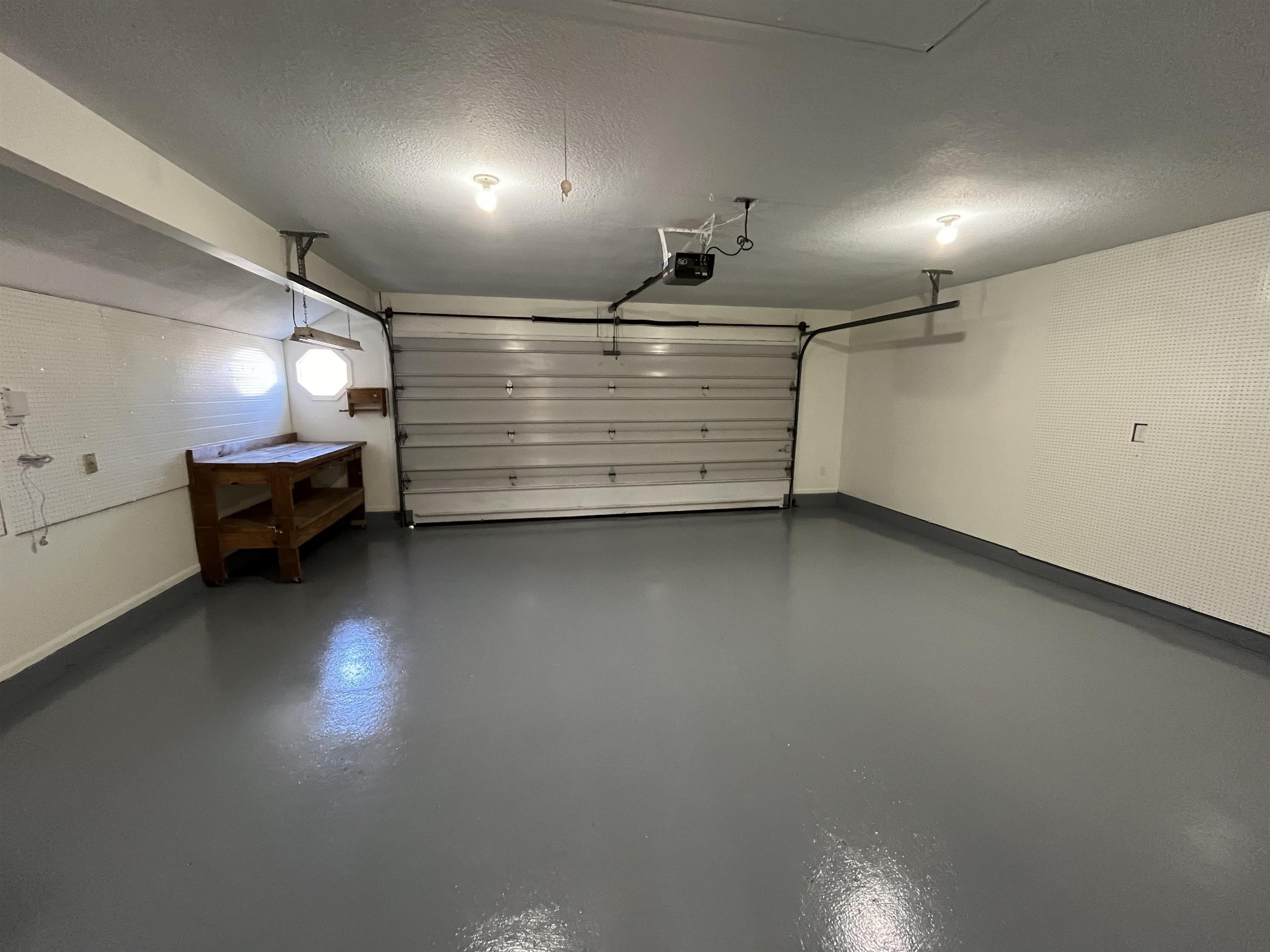 Garage with baseboards