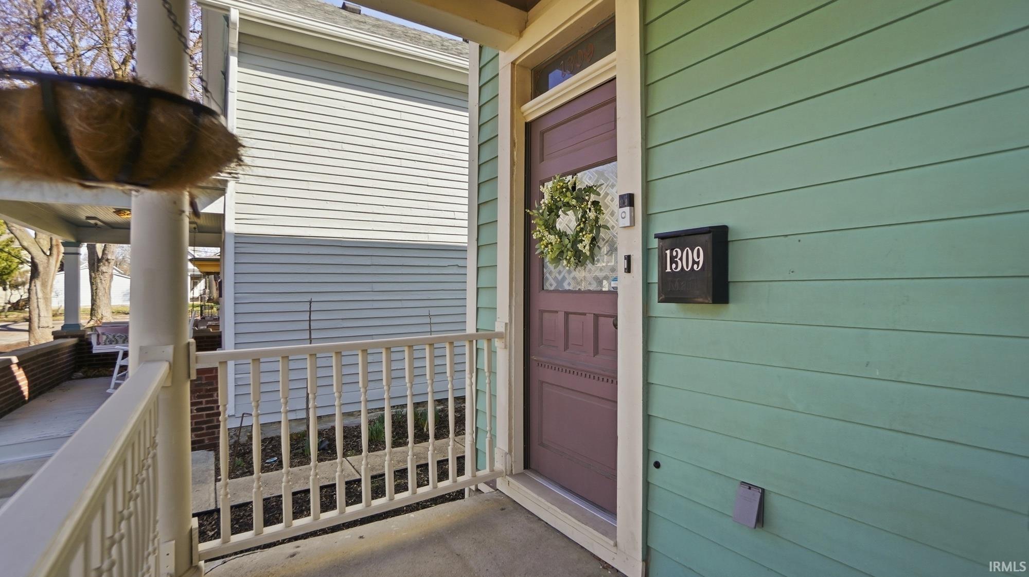 Porch railing adds interest and charm