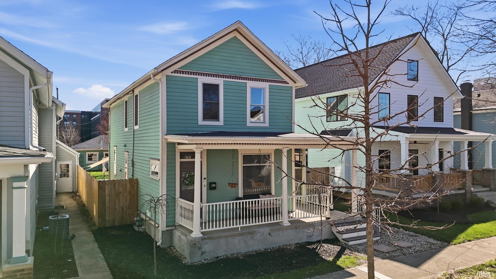 View of front of property with a porch