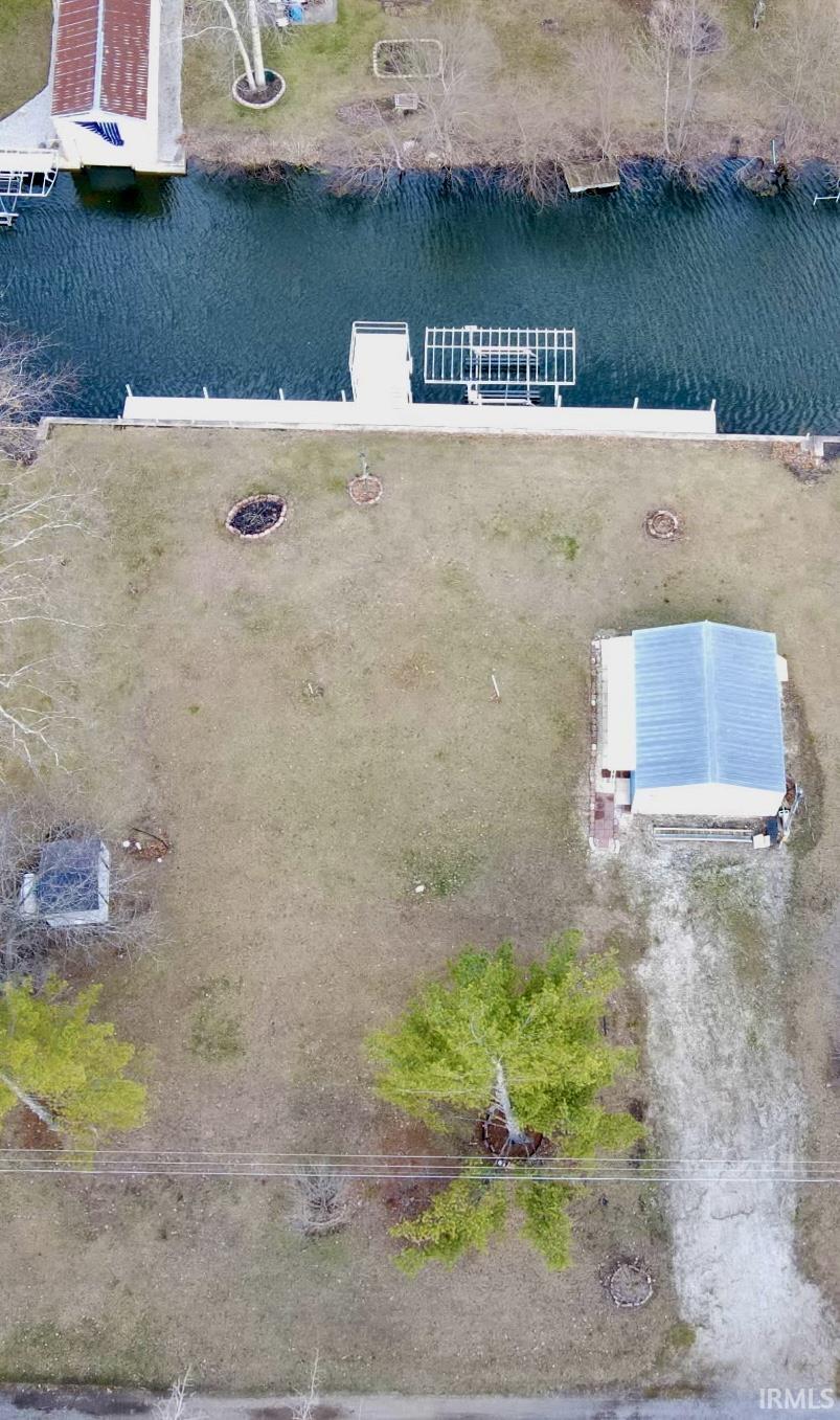 Drone / aerial view of a large body of water