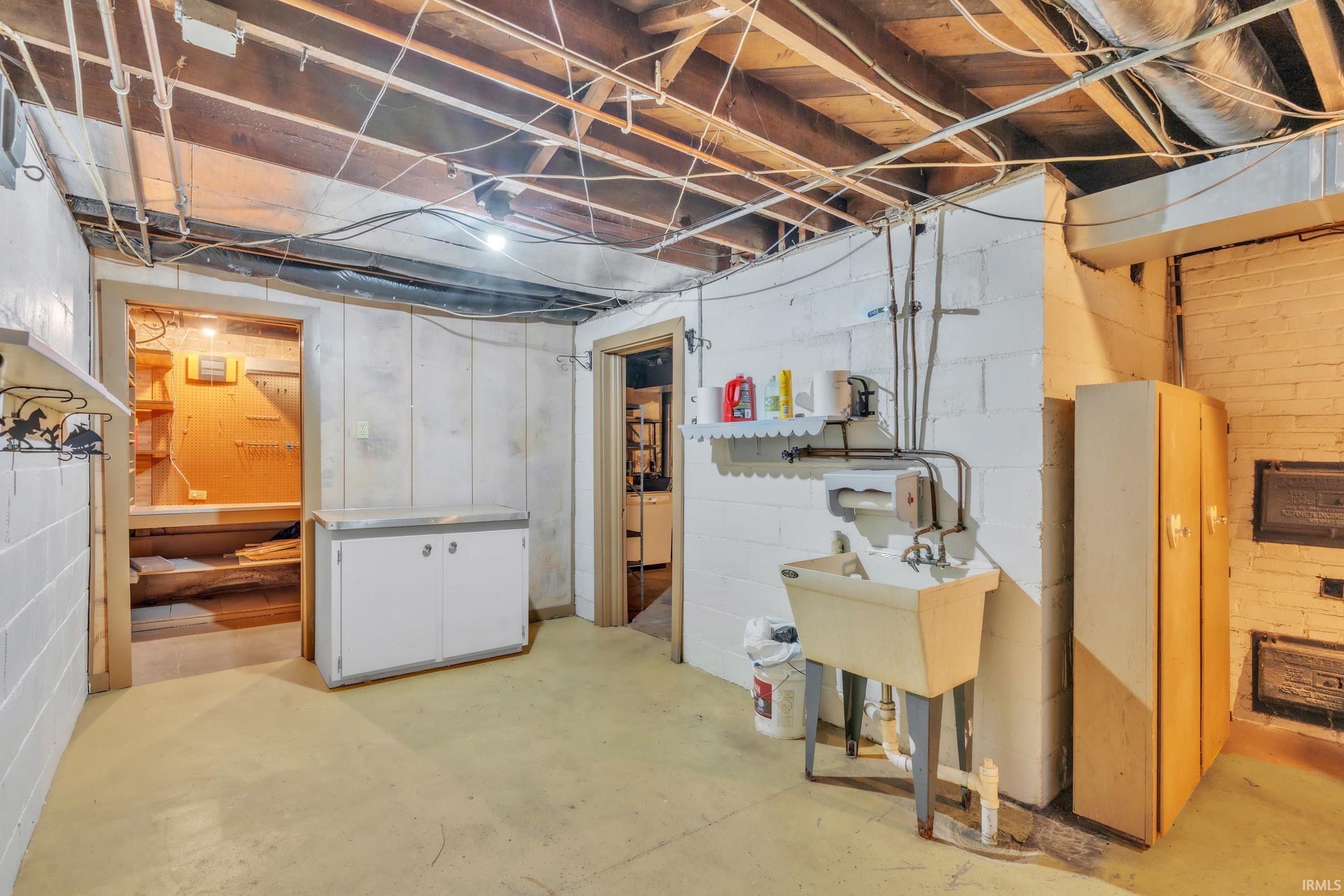 View of unfinished below grade area