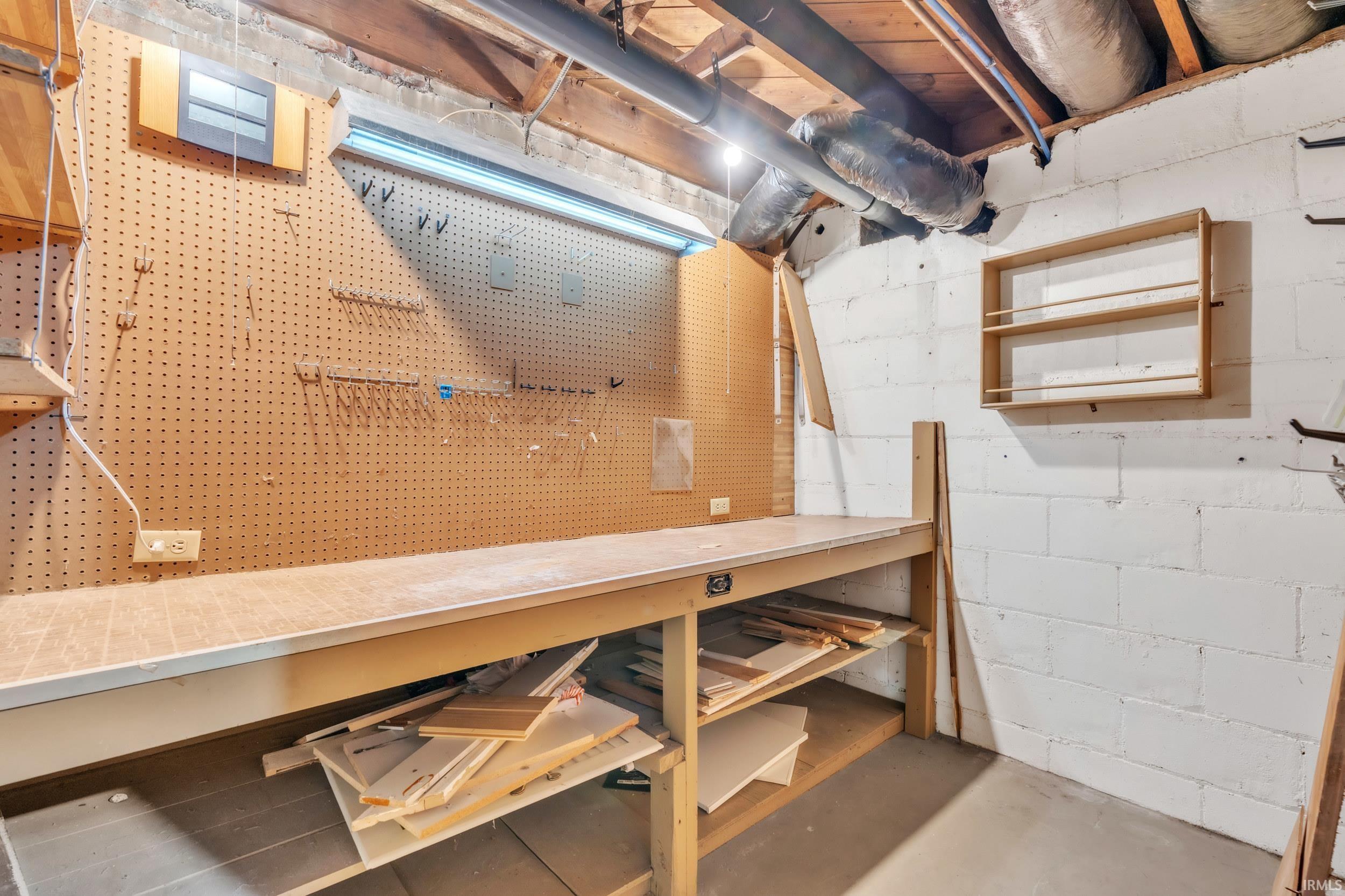 View of unfinished below grade area