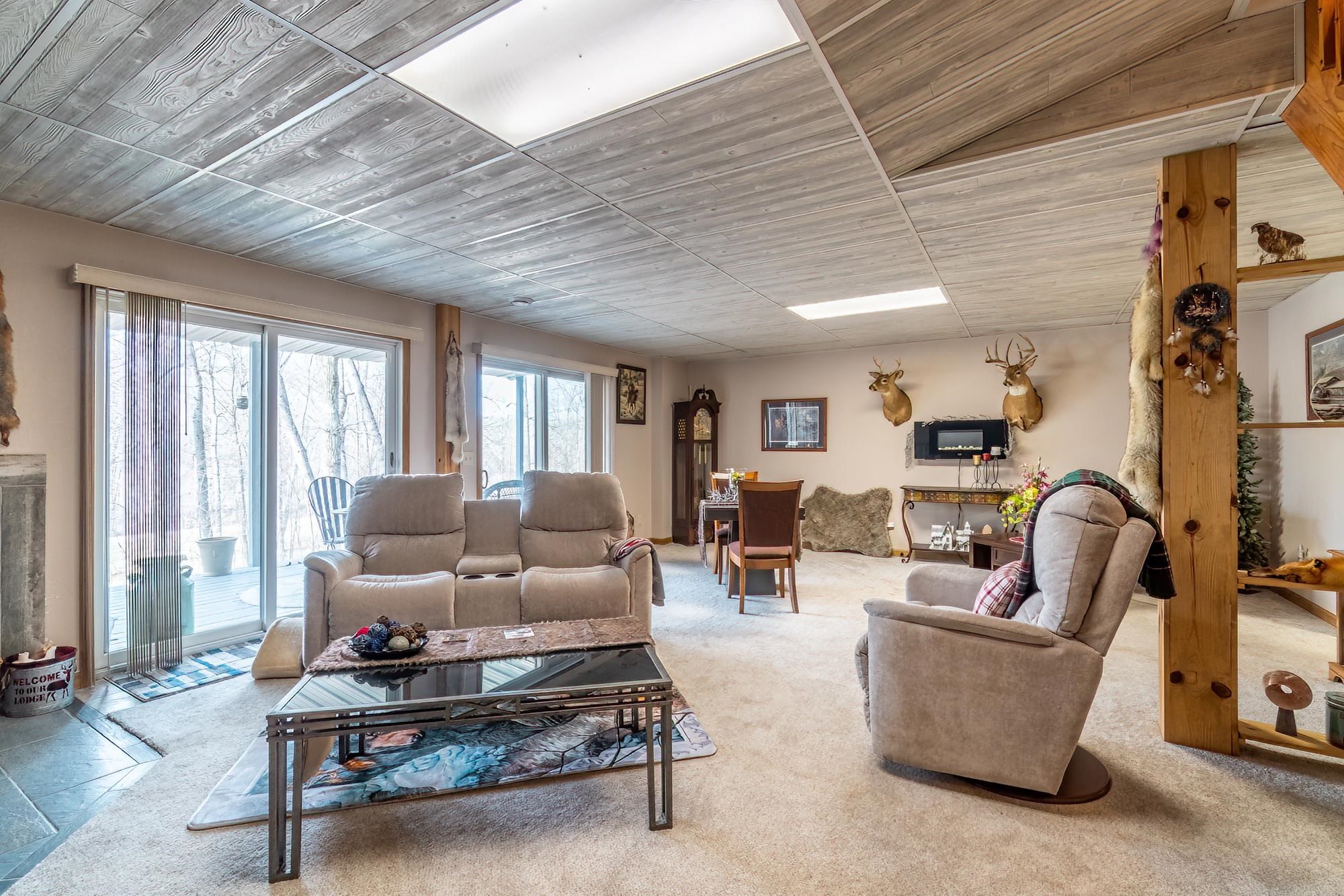 View of carpeted living room