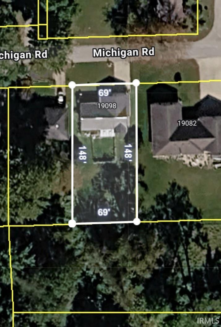 Map of property location featuring property boundaries highlighted