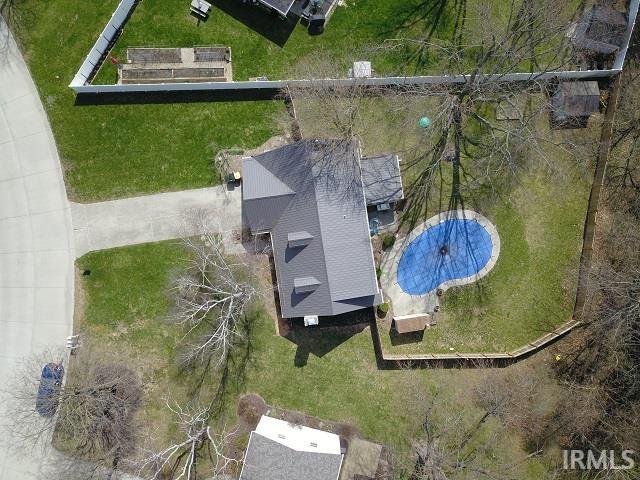Bird's eye view of a pool