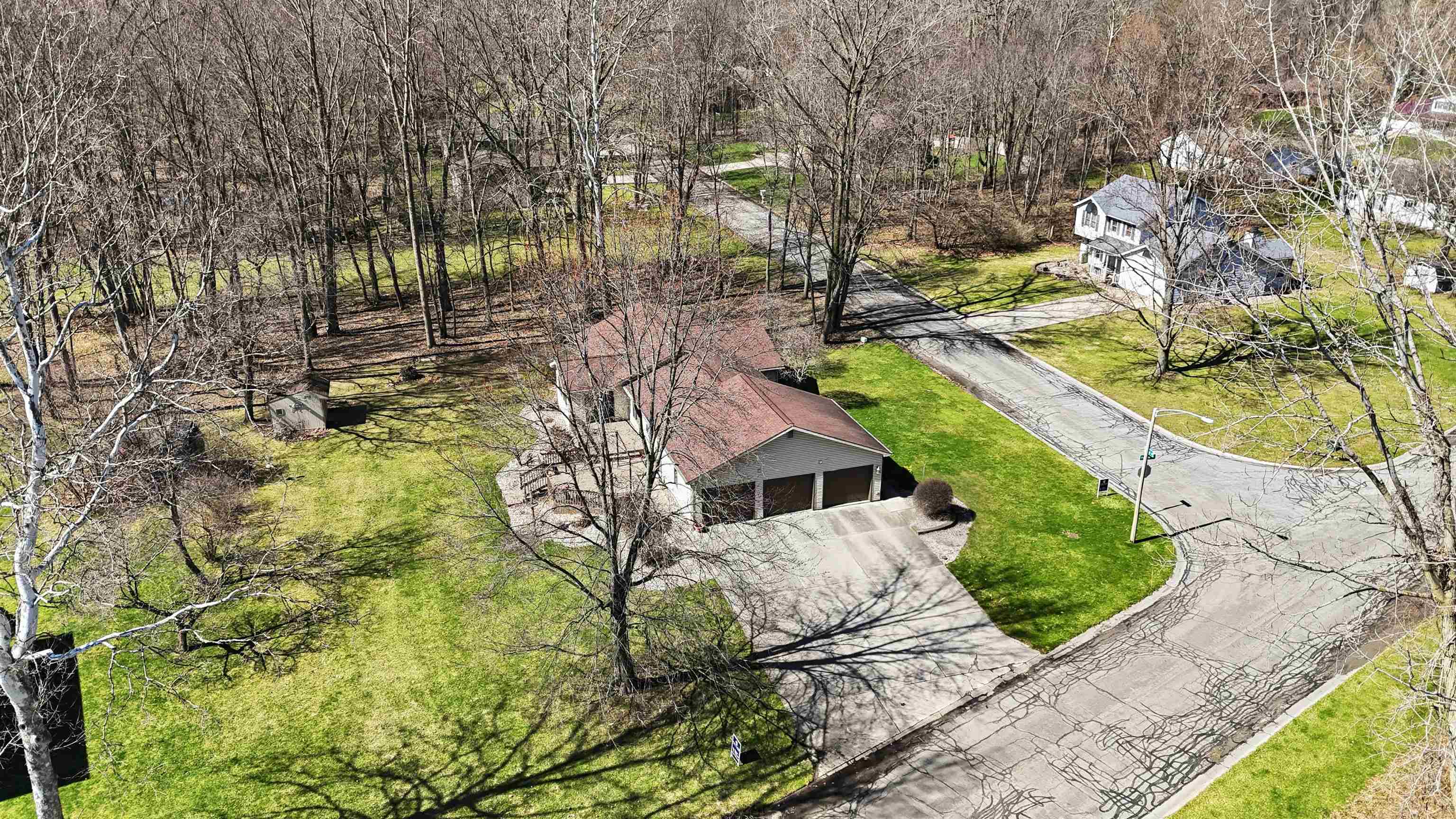 View from above of property