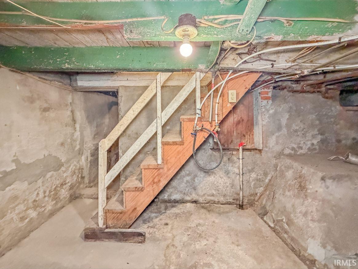 View of unfinished below grade area