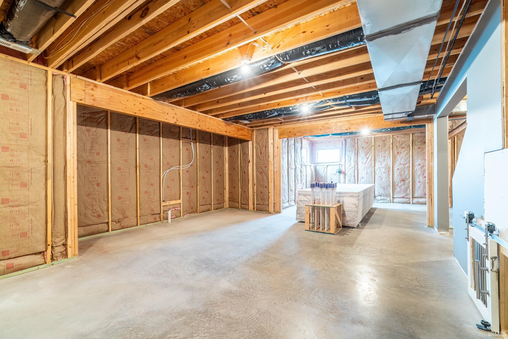 View of unfinished basement