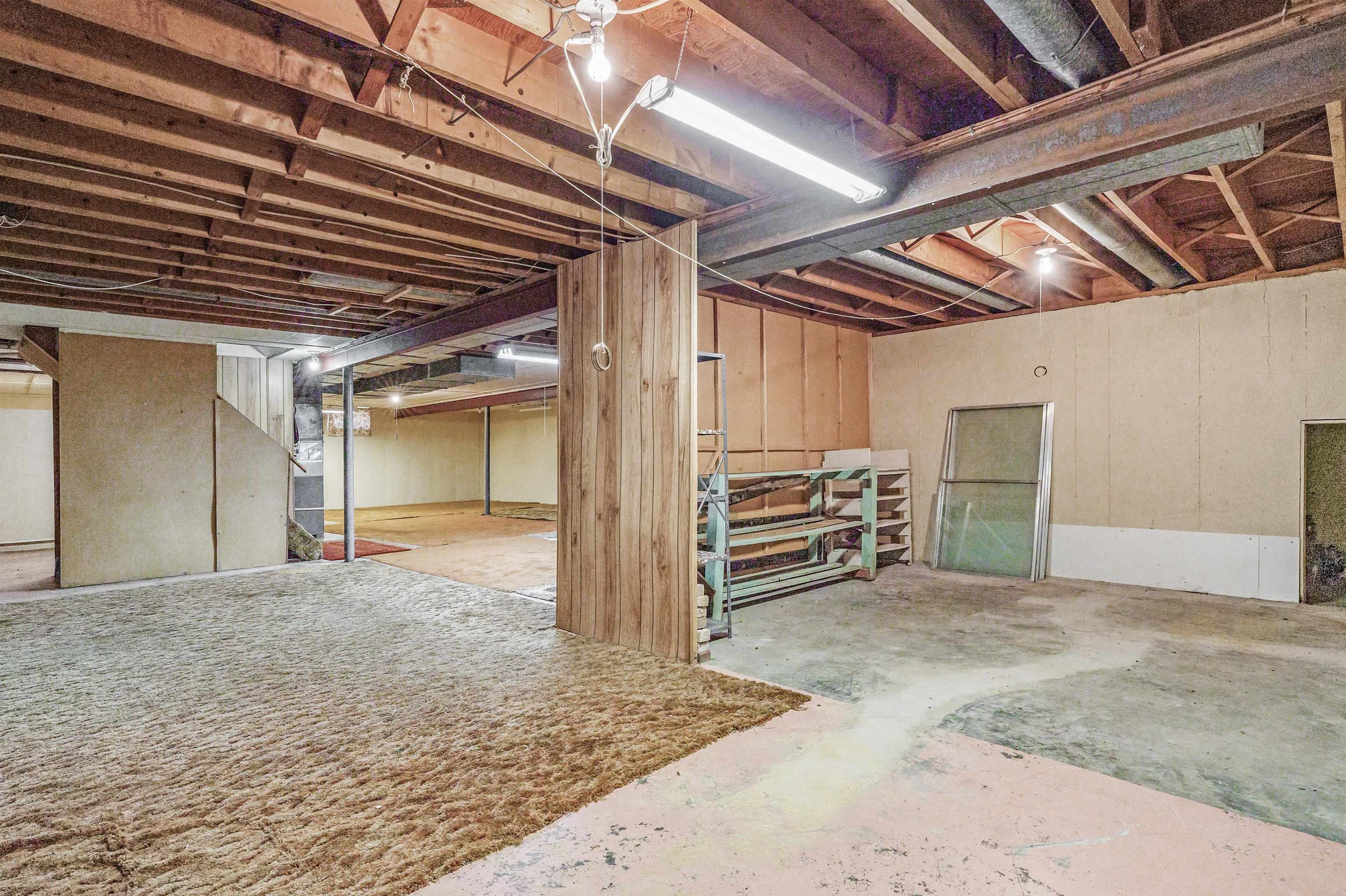 View of unfinished basement