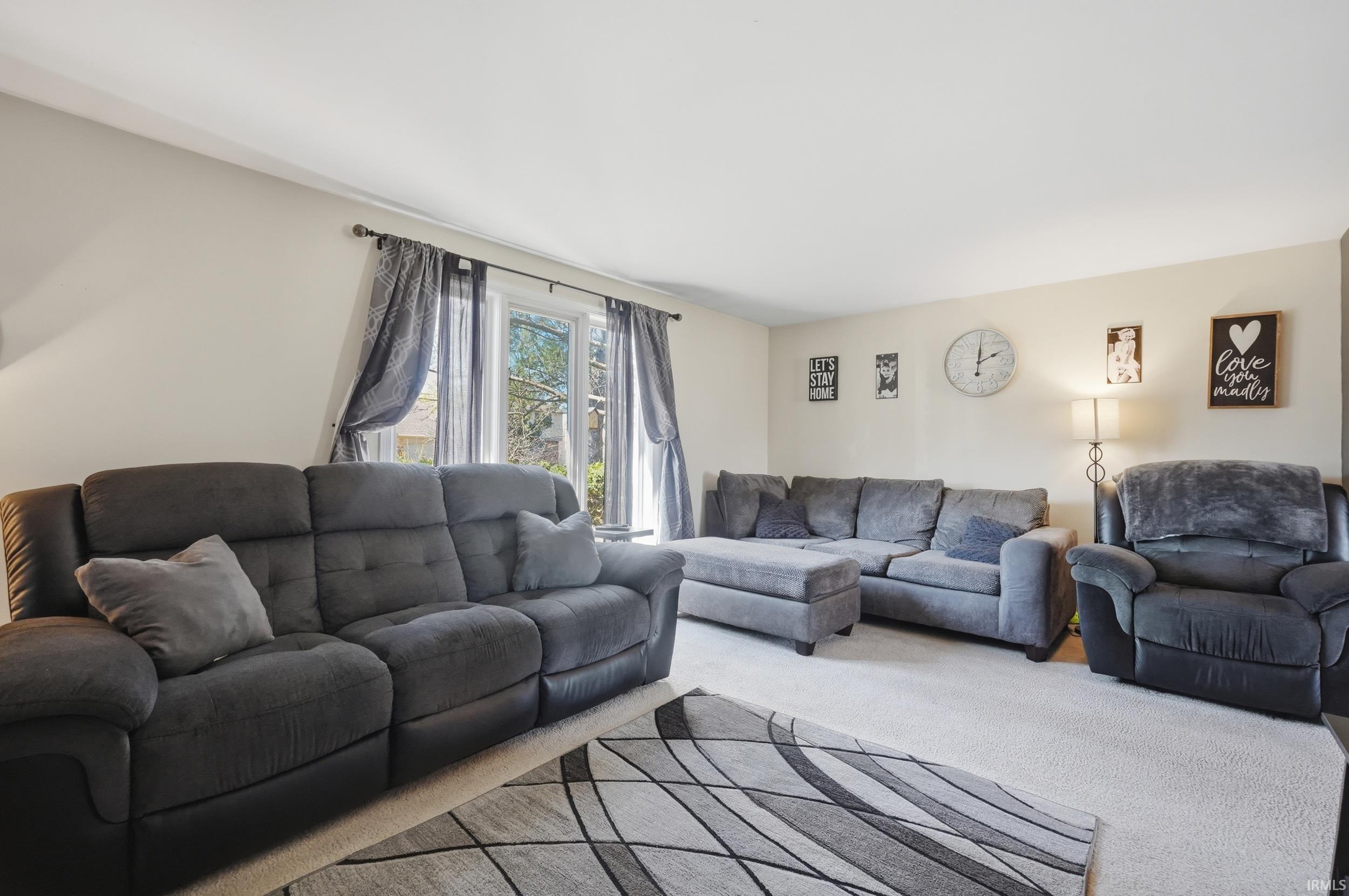 View of carpeted living room