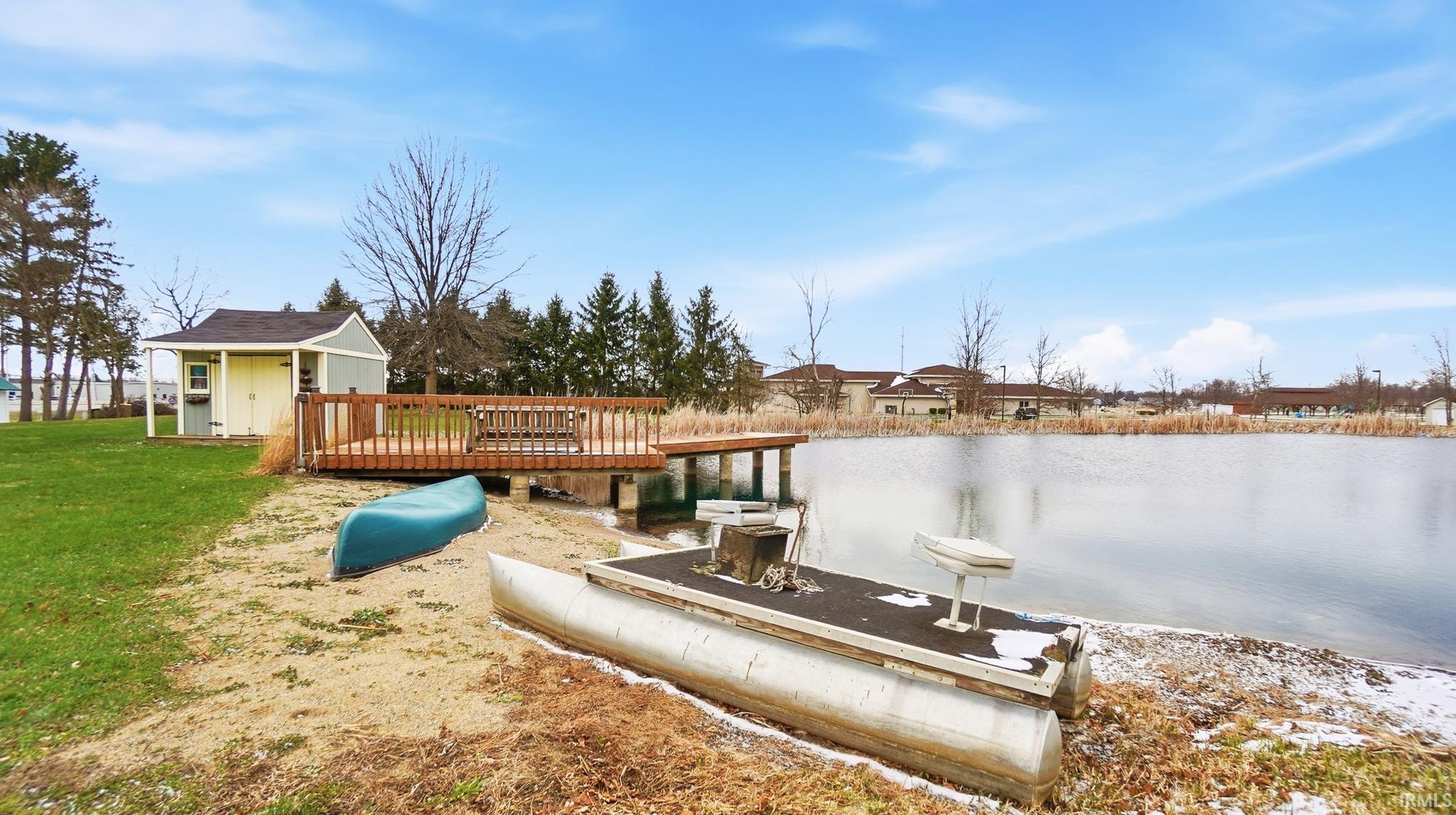 Dock with a deck with water view