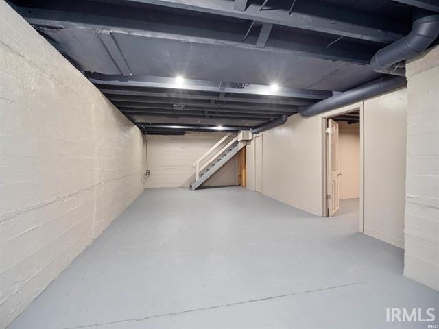 View of finished basement