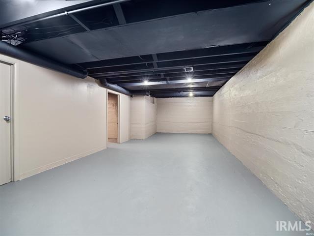 View of finished basement