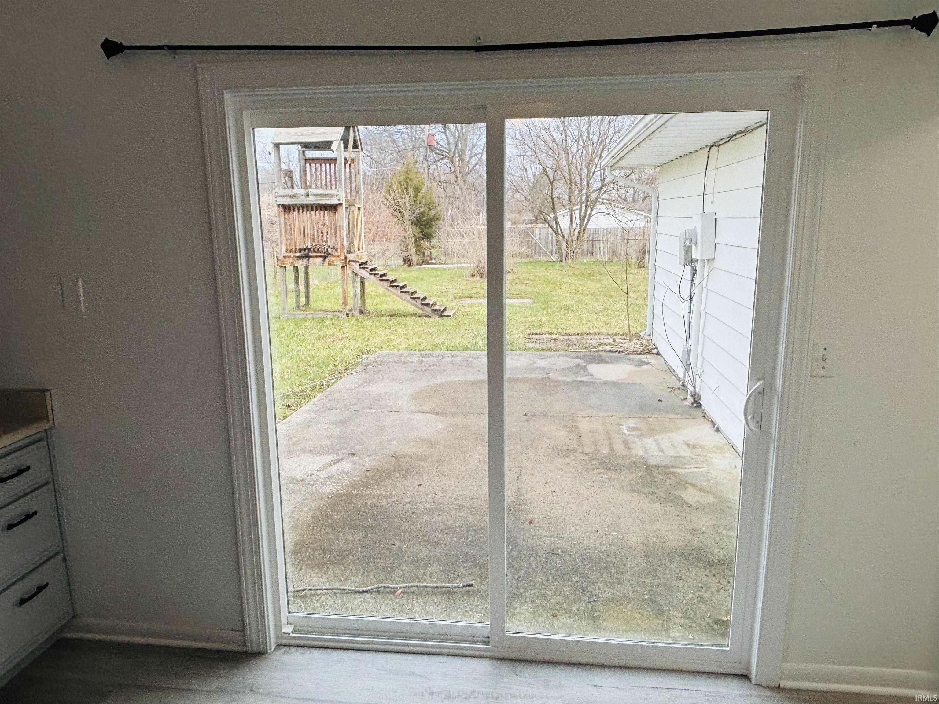 Doorway with baseboards