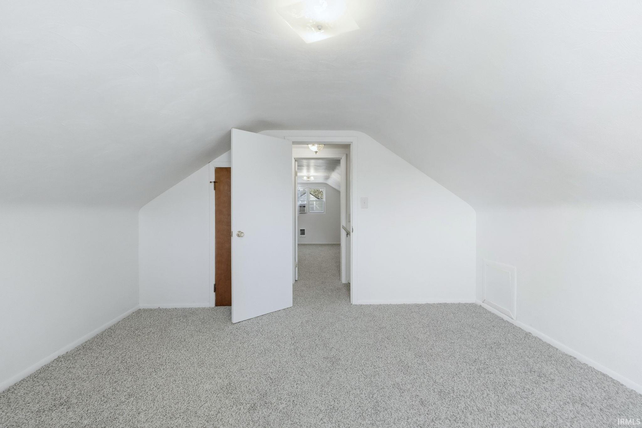 Bonus room with light carpet