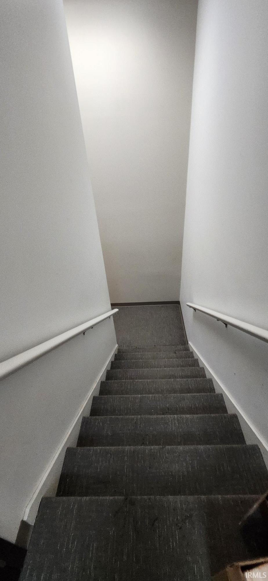 Staircase with baseboards