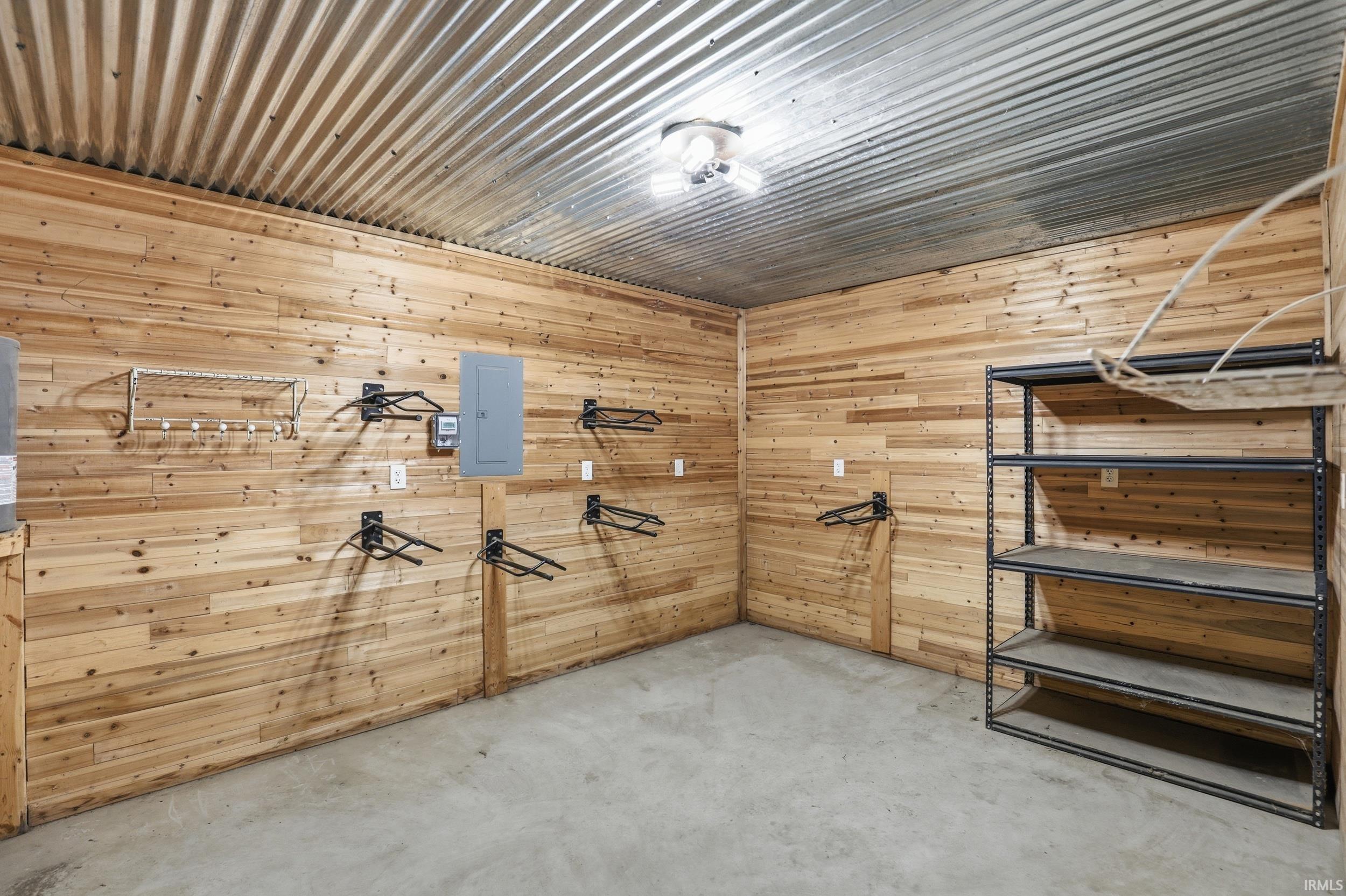 Storage area with electric panel