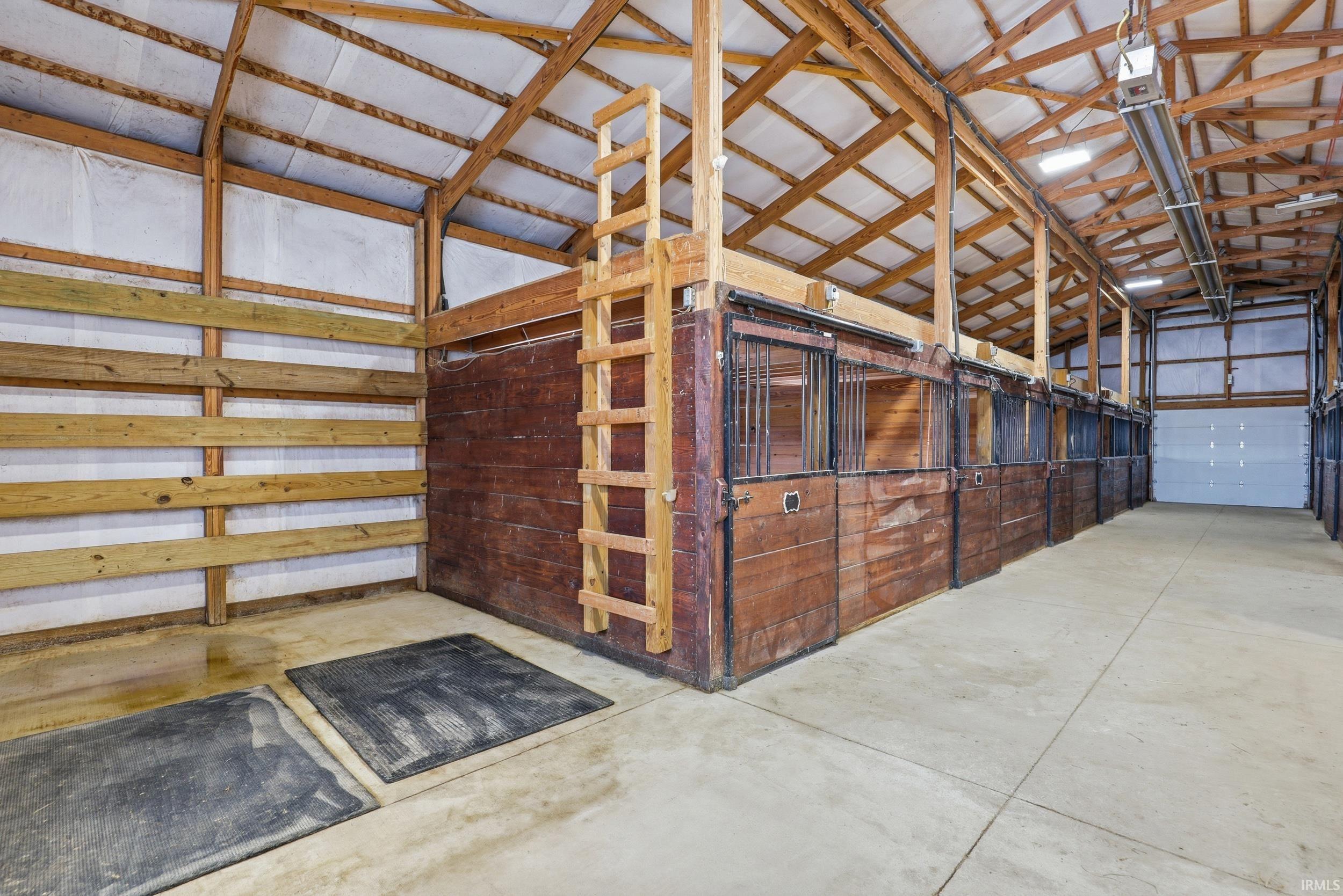View of horse barn