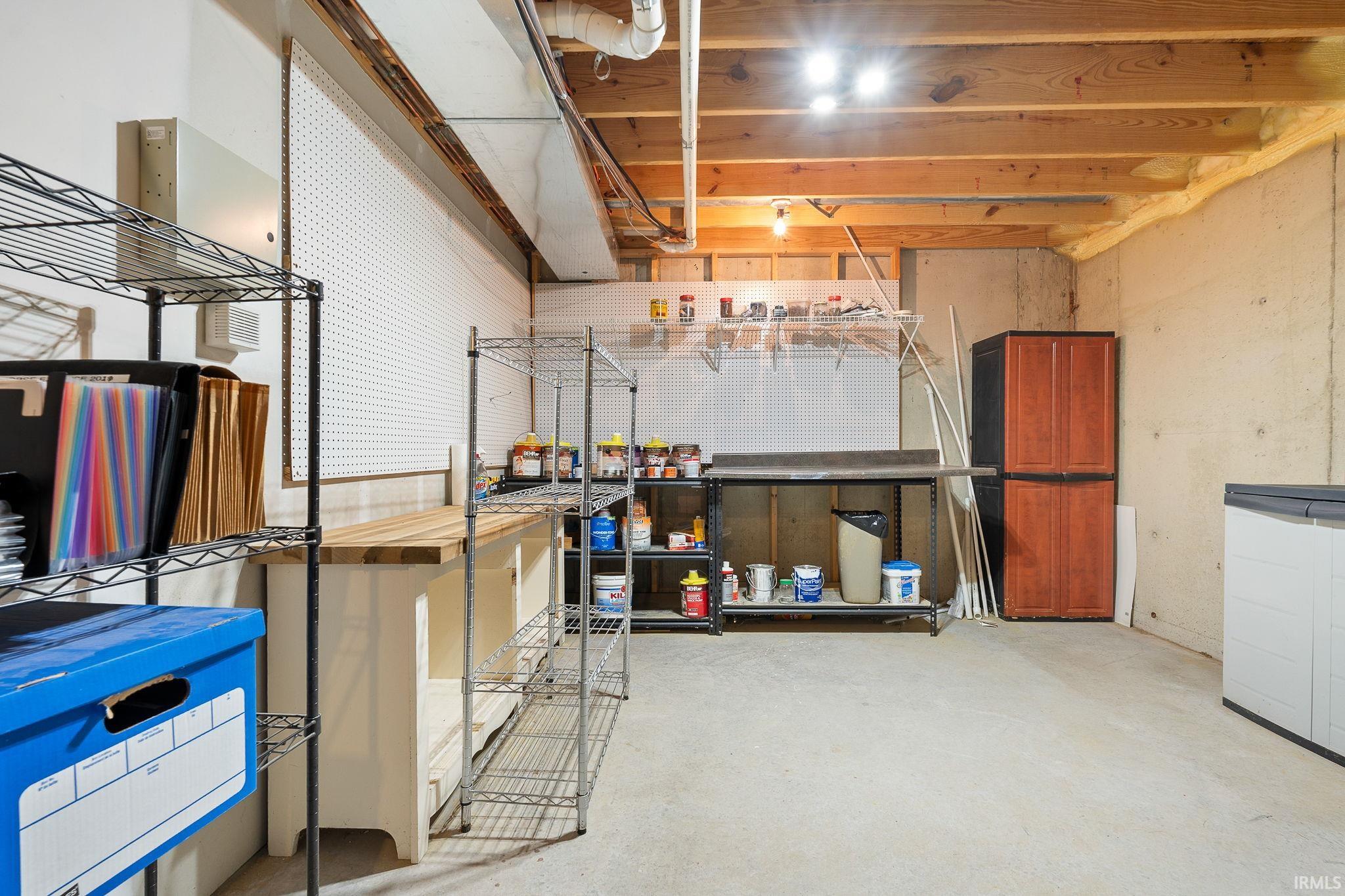 View of below grade area