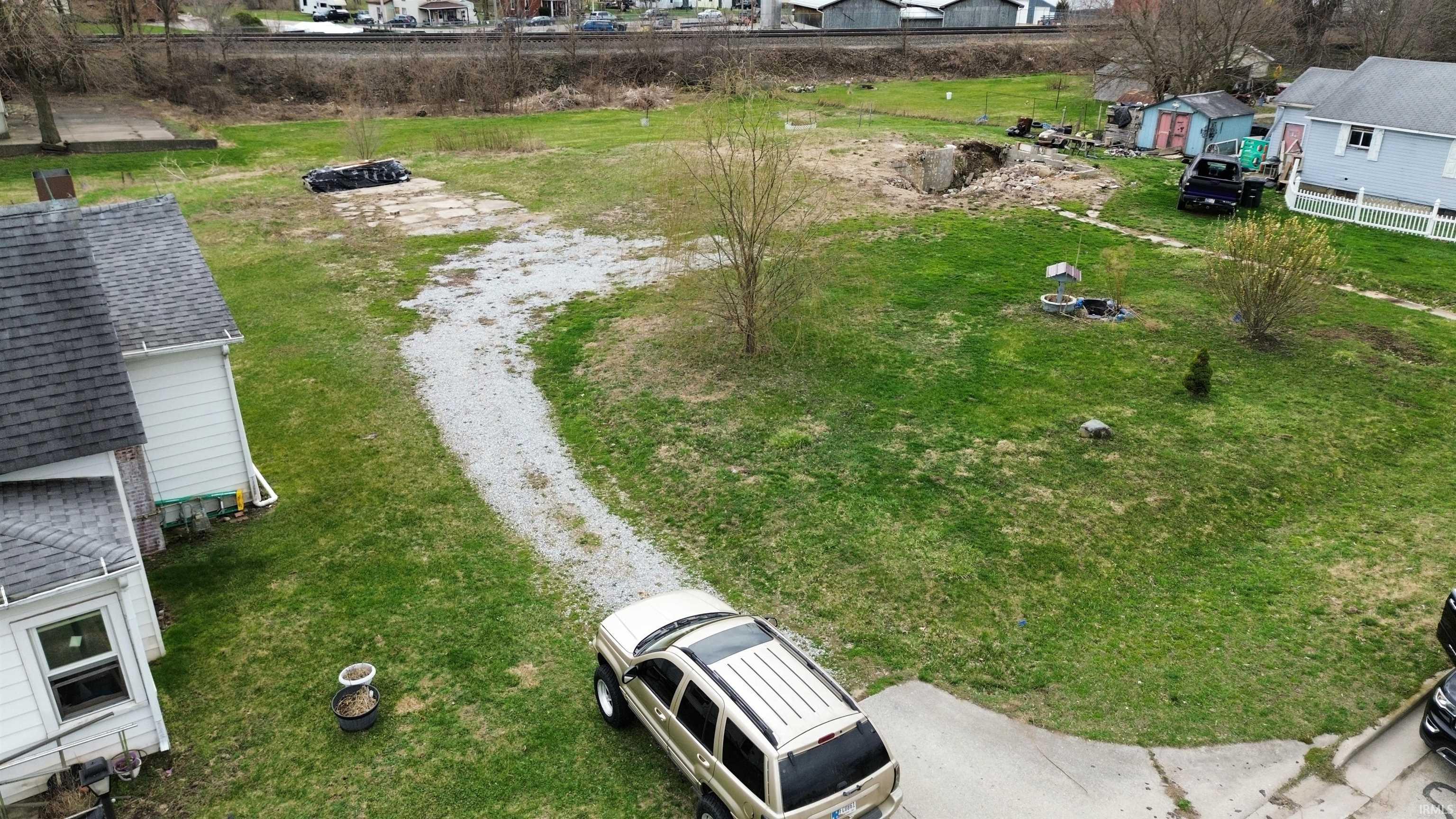 Aerial view of residential area