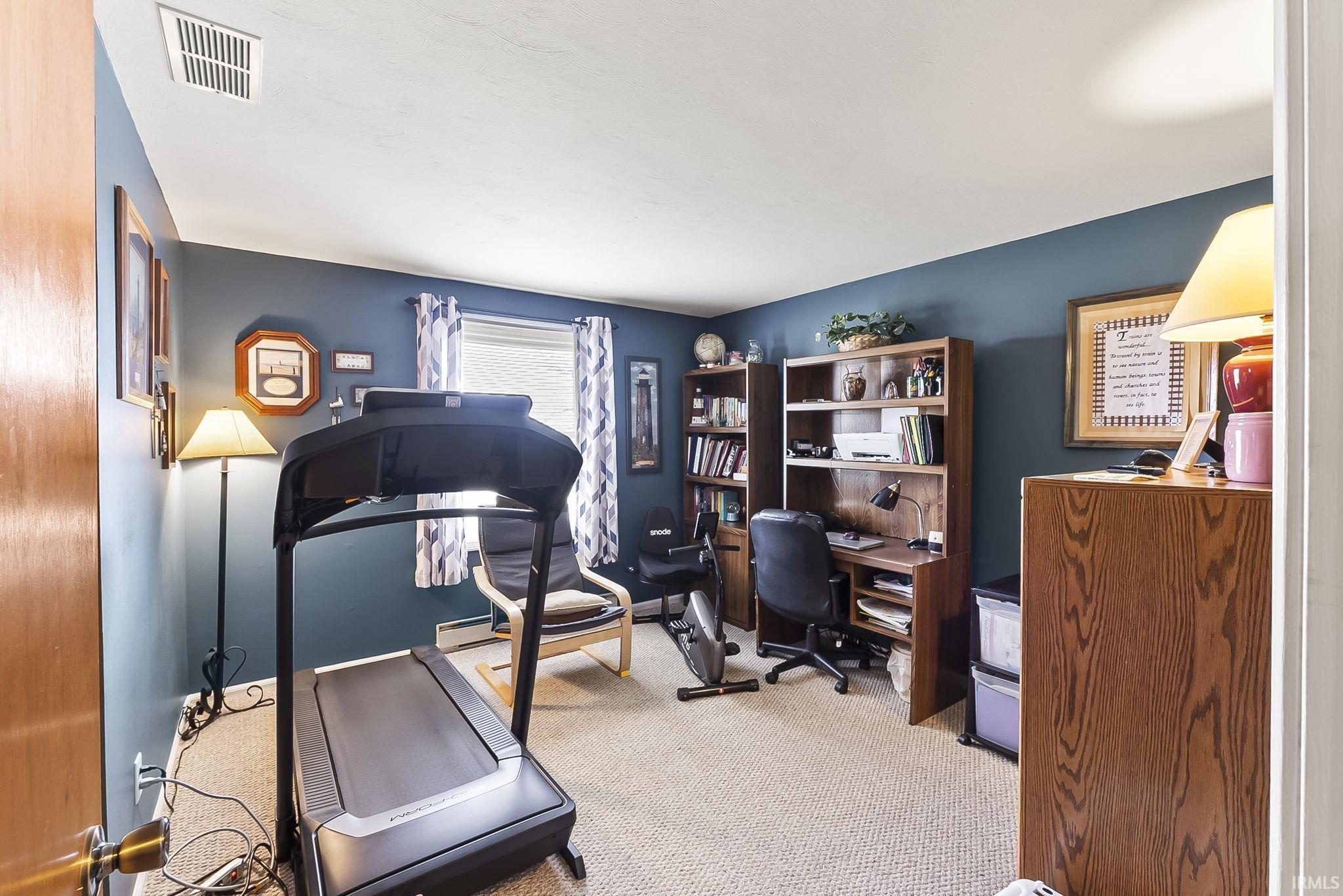 Bedroom #3 or Office featuring light carpet