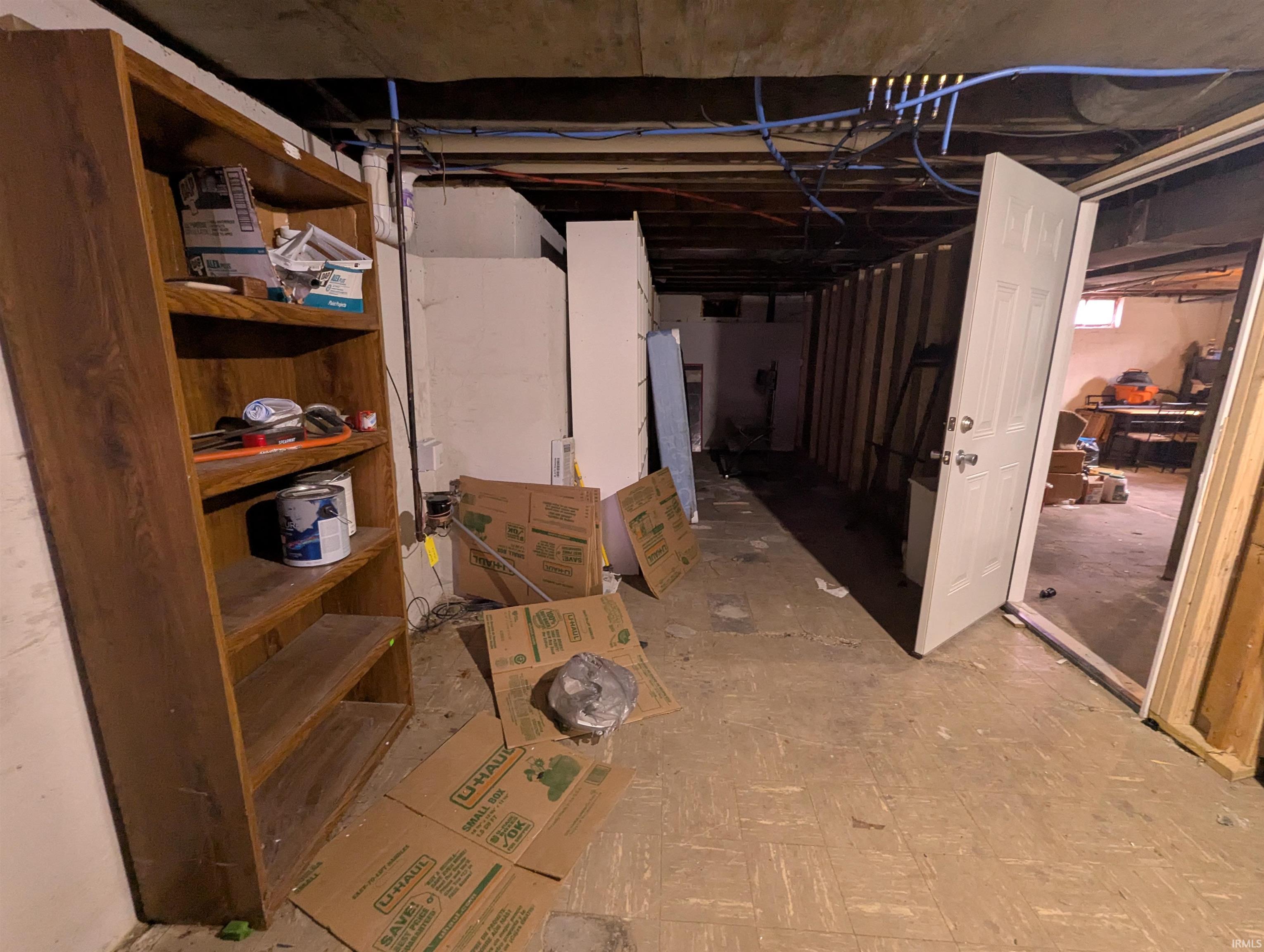 View of unfinished below grade area