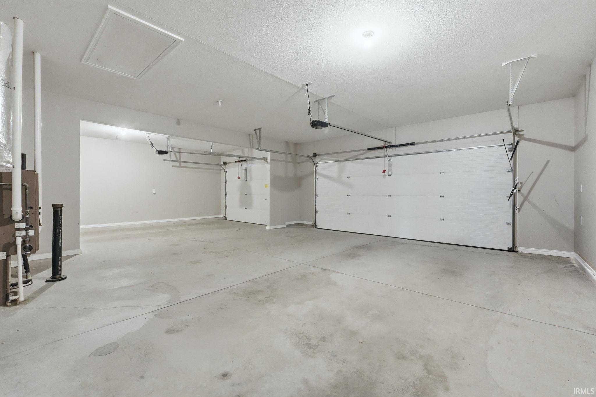 Garage with baseboards